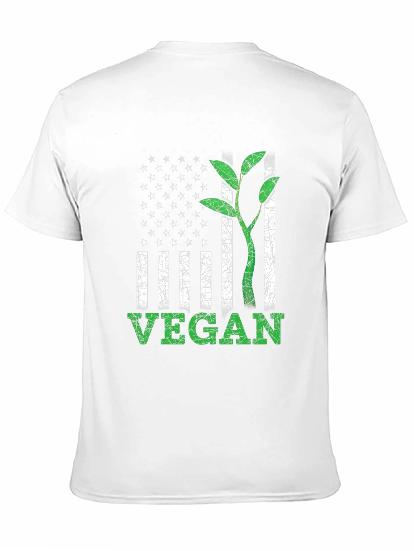 Vegan USA Flag Graphic T-Shirt