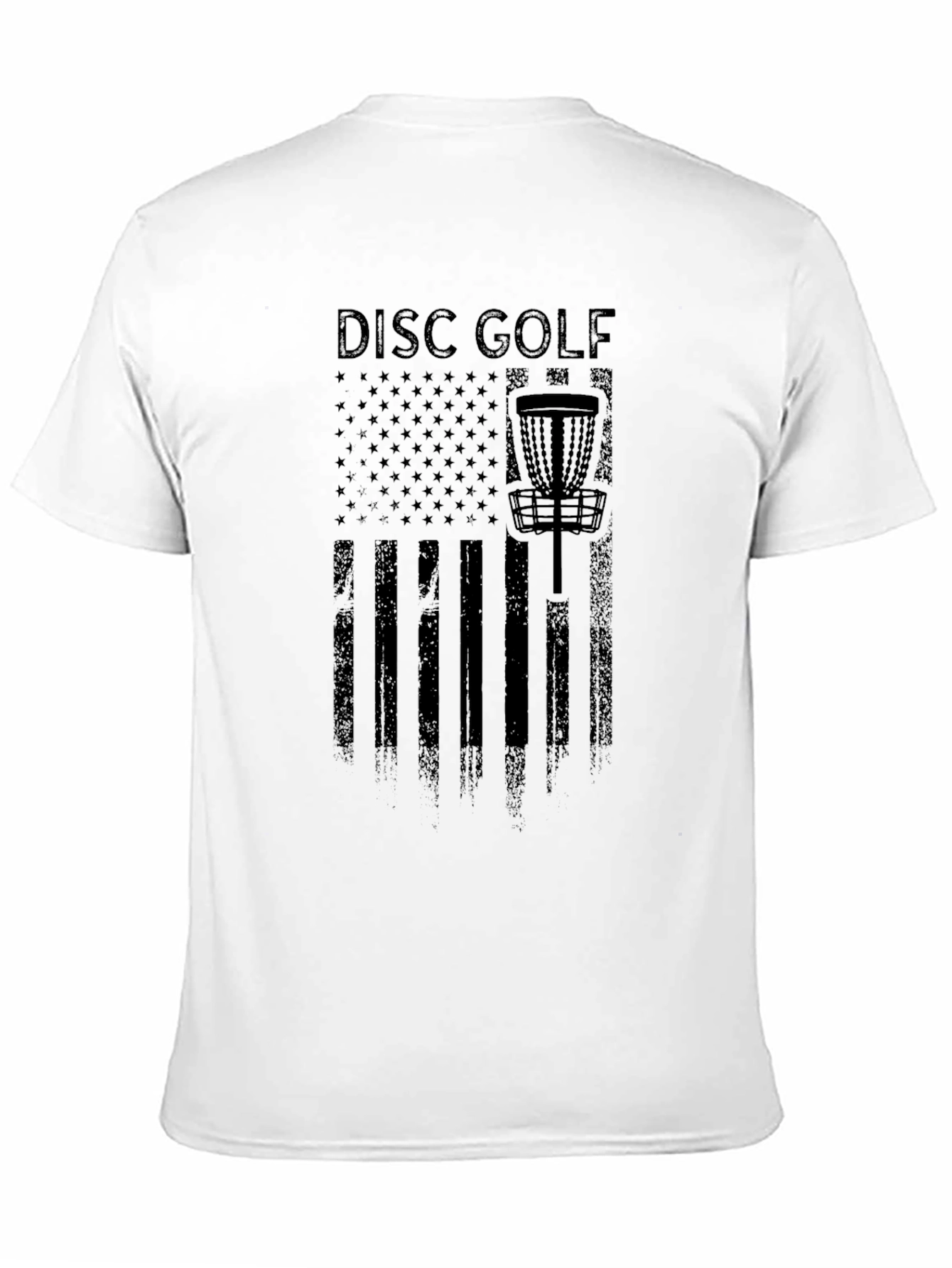 Distressed American Flag Disc Golf Graphic Tee