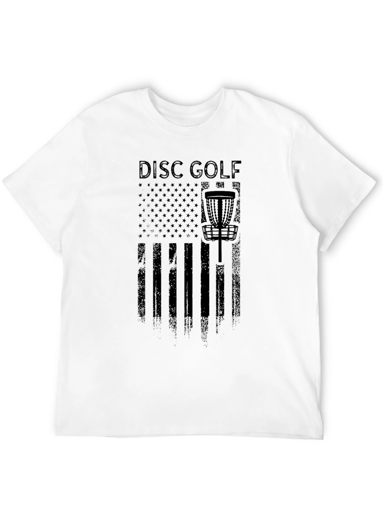 Distressed American Flag Disc Golf Graphic Tee