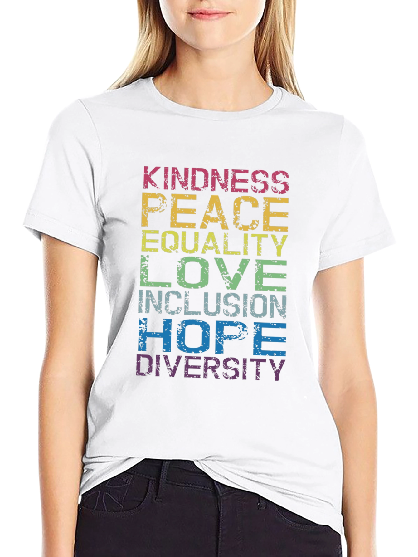 Kindness Peace Equality T-Shirt - Pride Positive