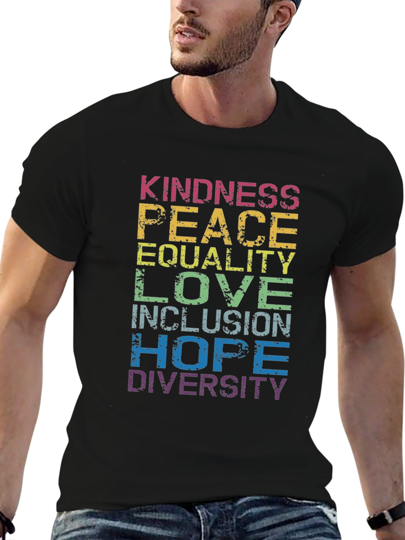 Kindness Peace Equality T-Shirt - Pride Positive