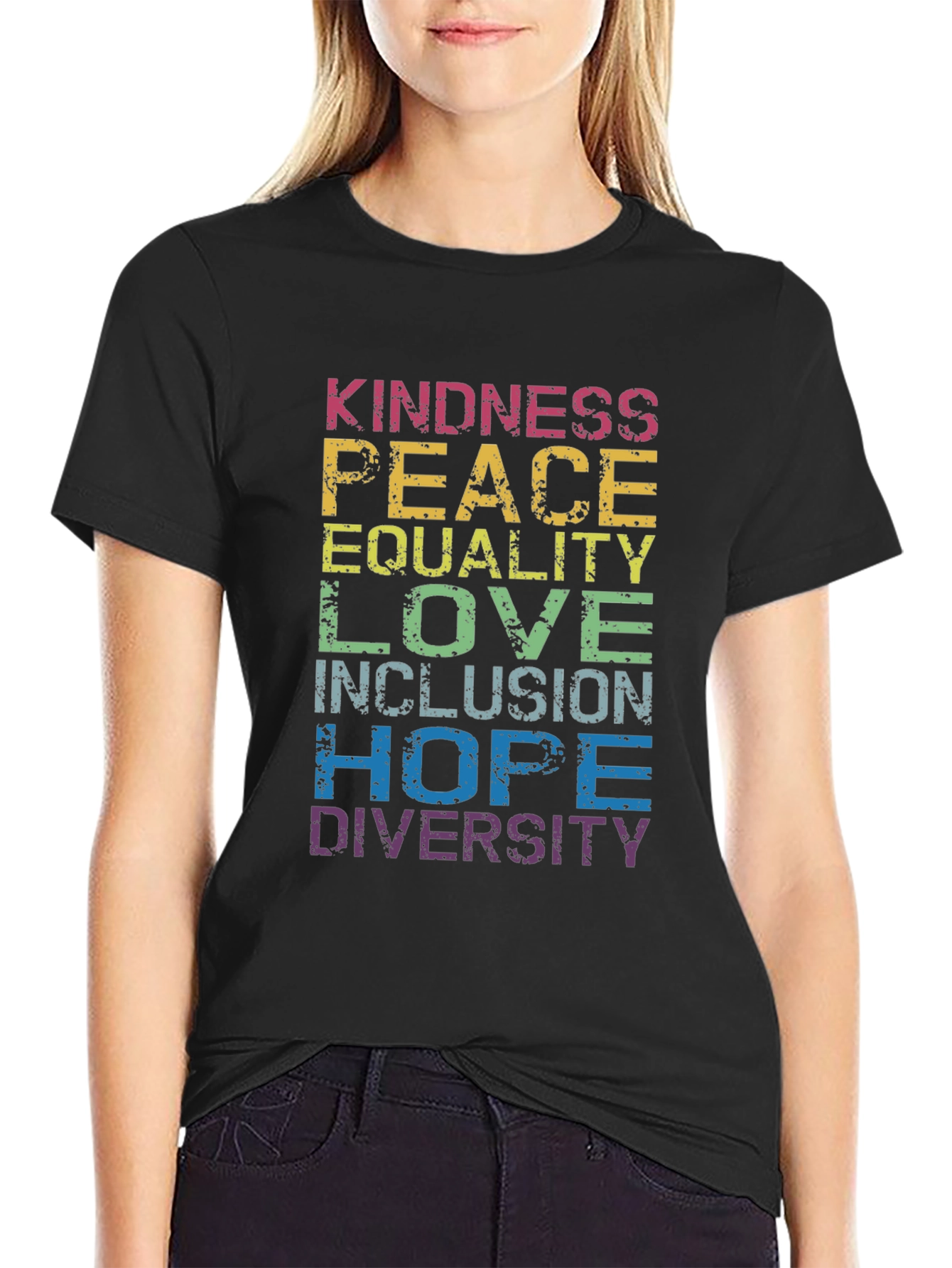 Kindness Peace Equality T-Shirt - Pride Positive