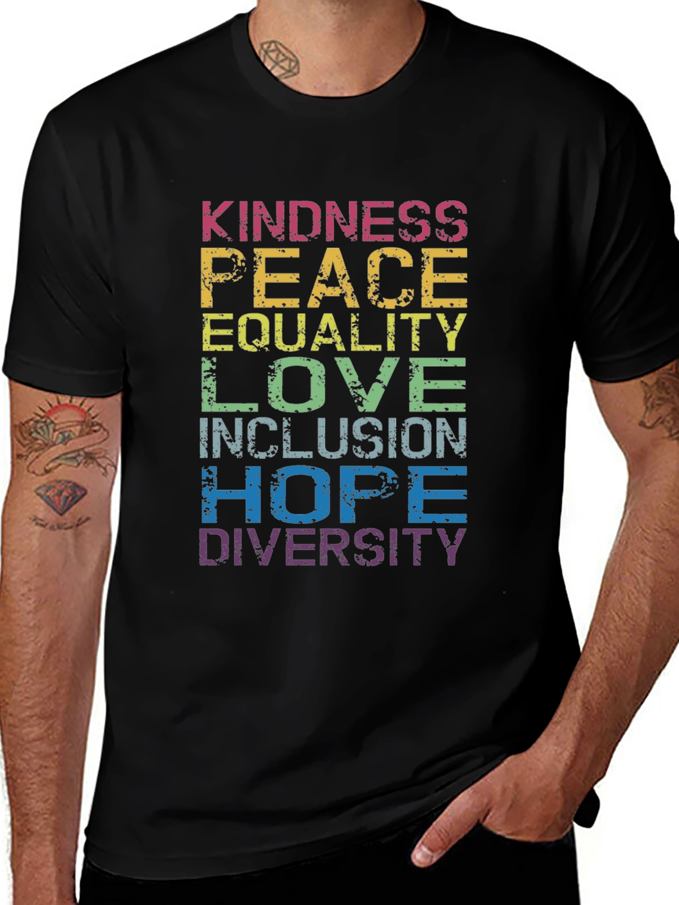 Kindness Peace Equality T-Shirt - Pride Positive