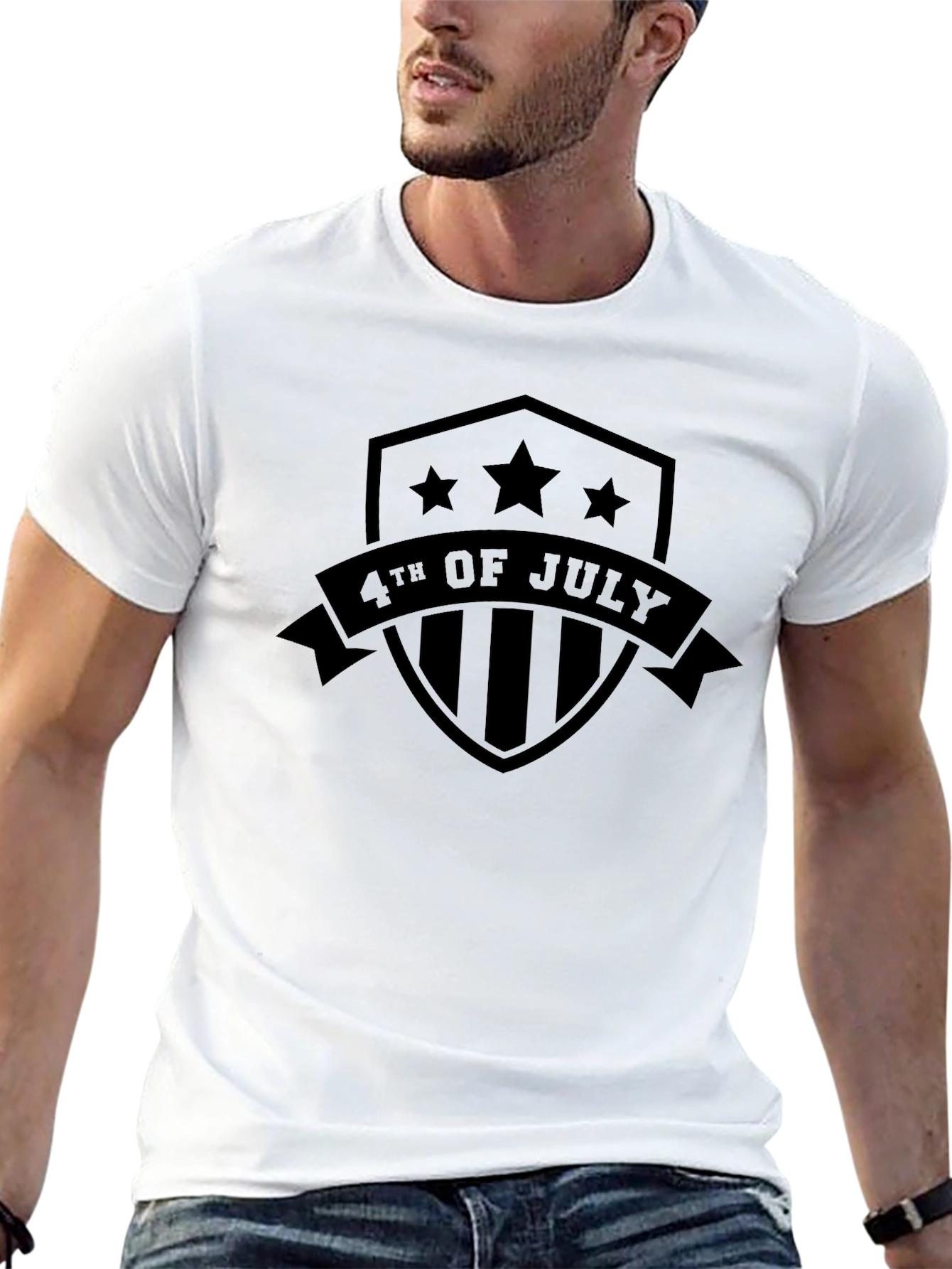 Patriotic 4th of July Shield T-Shirt