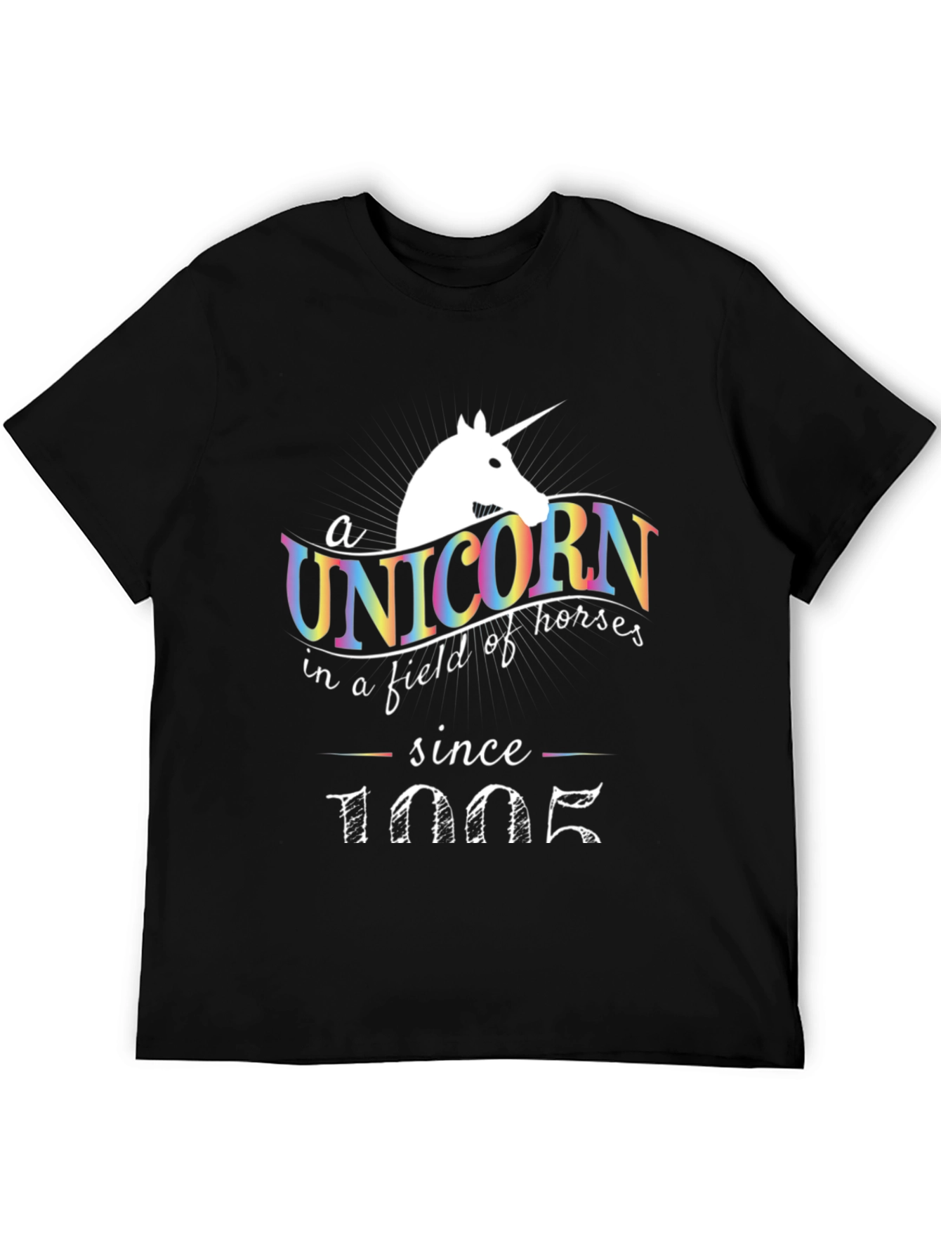 Unicorn Since 1005 Black T-Shirt