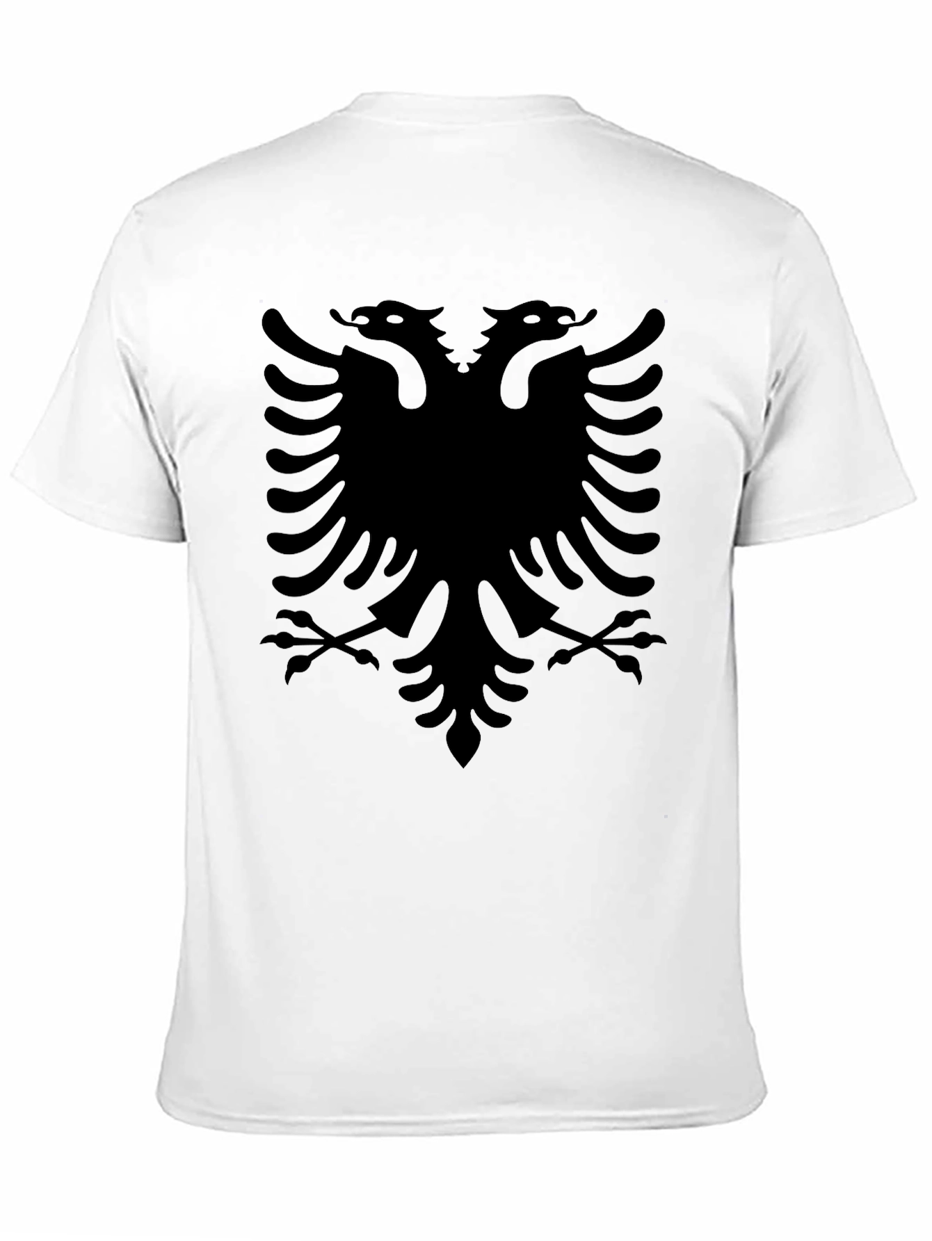 Albanian Eagle Graphic T-Shirt - Bold Black Design