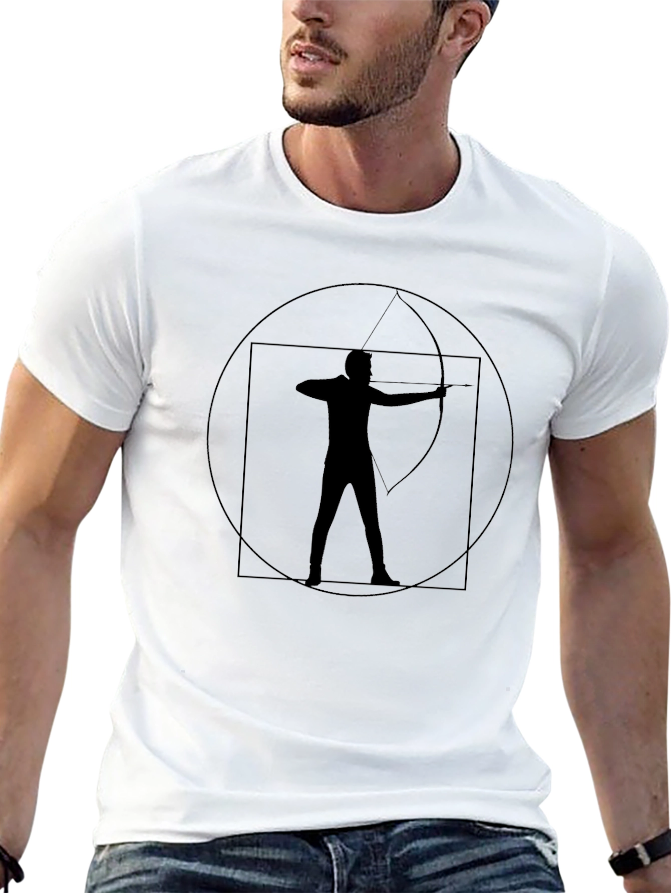 Archery Design Black T-Shirt