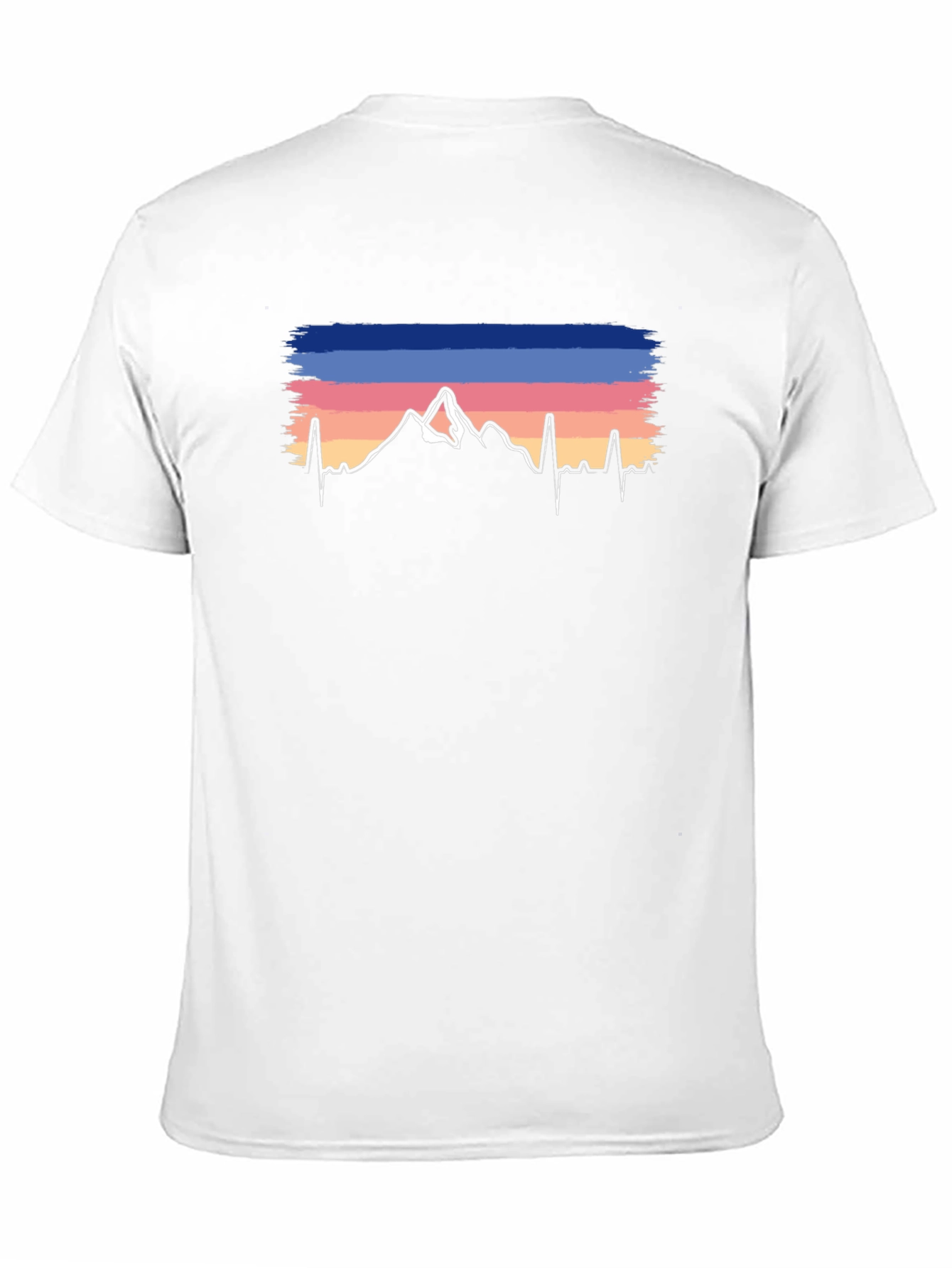 Mountain Peak Heartbeat Graphic Tee - Black