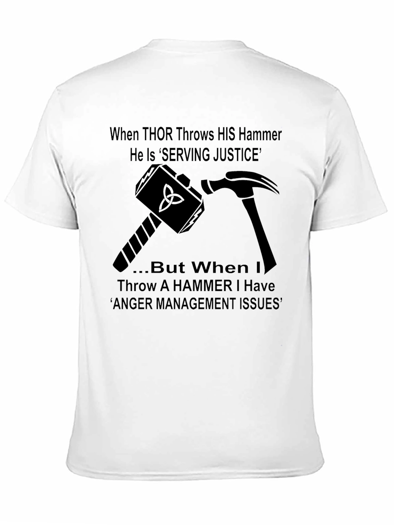 Thor Hammer Anger Management Graphic T-Shirt