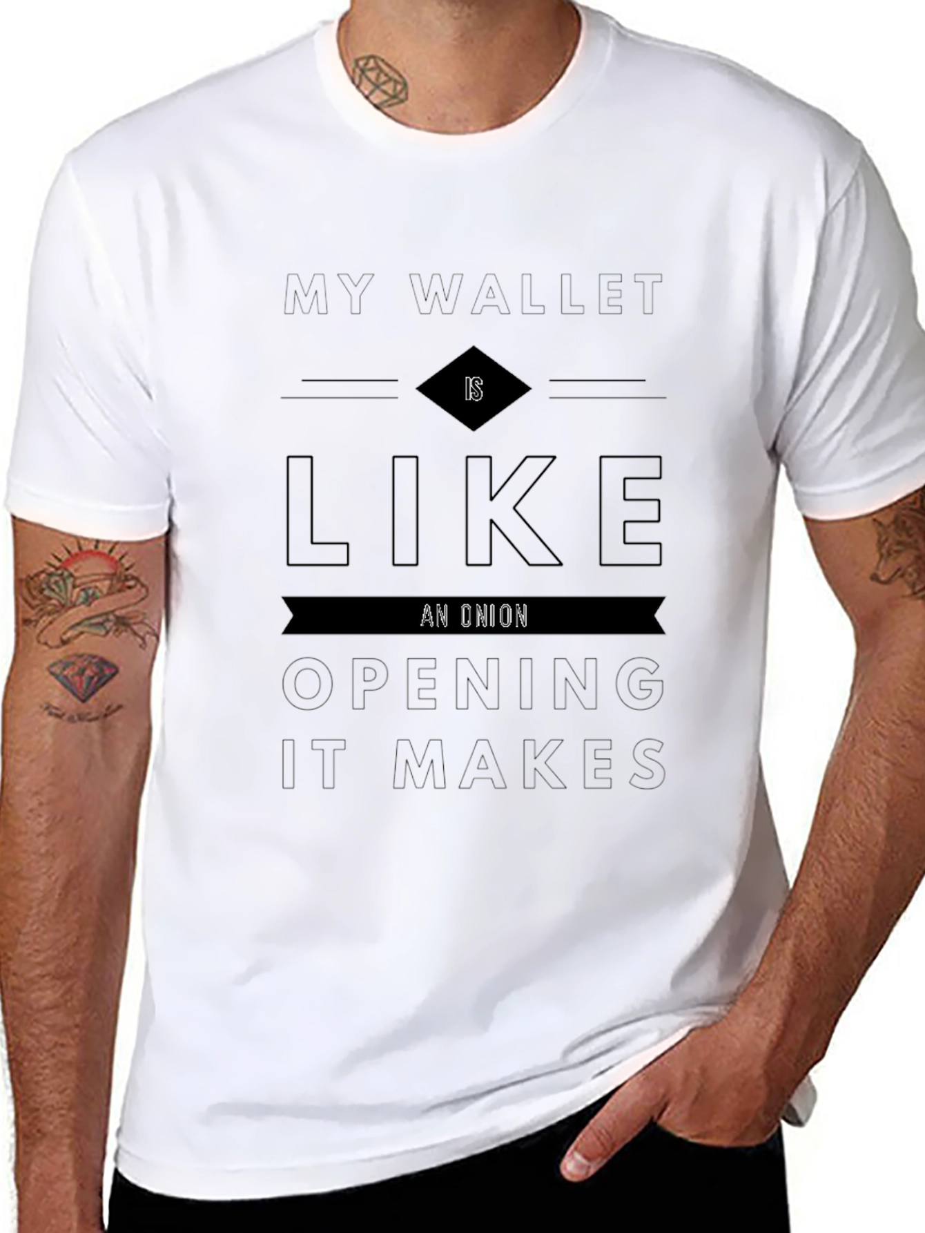 Onion Wallet T-Shirt - Funny Saying