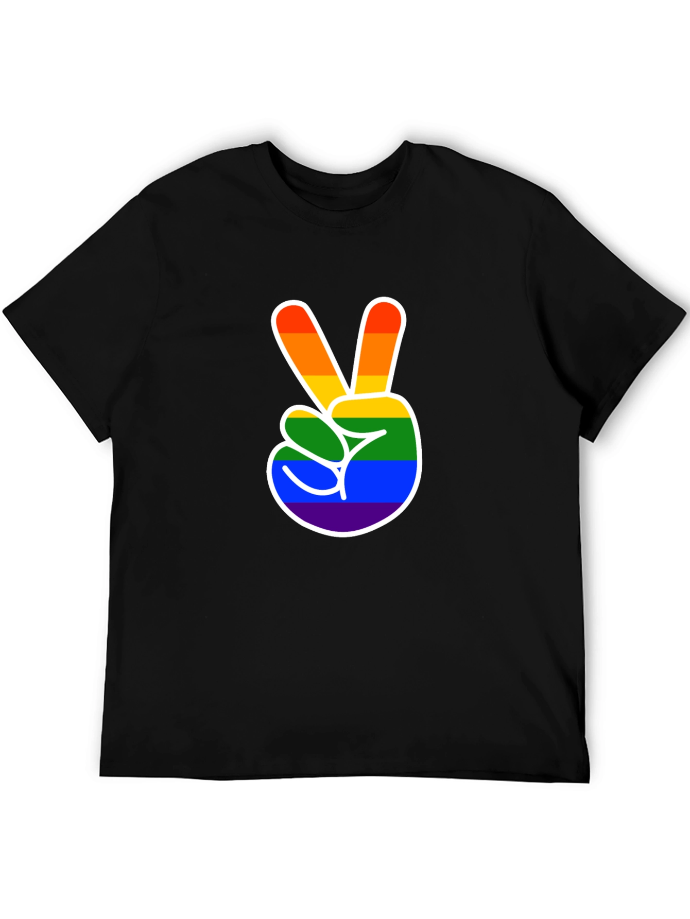 Peace Love Pride Black Tee