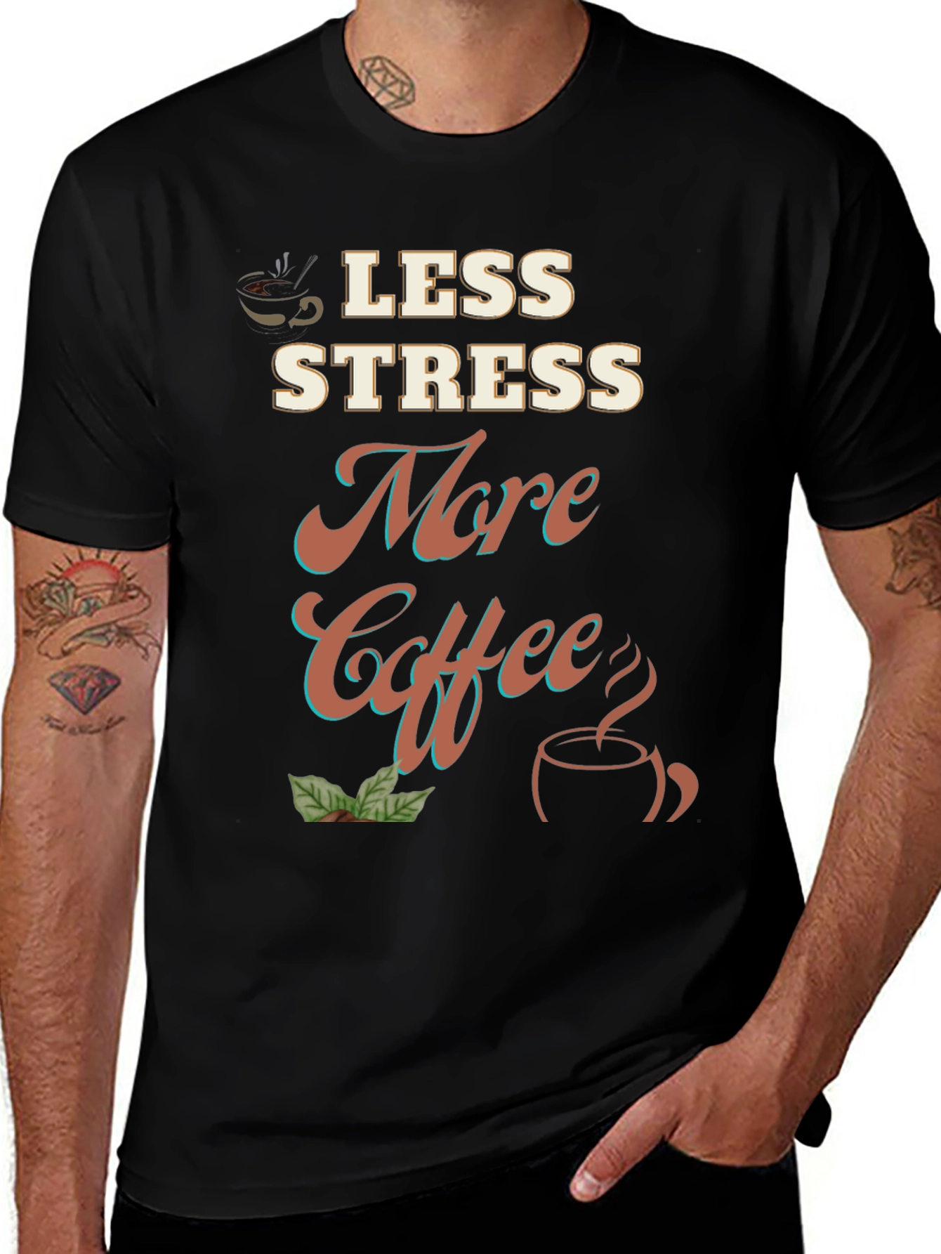 Less Stress More Coffee Graphic Tee