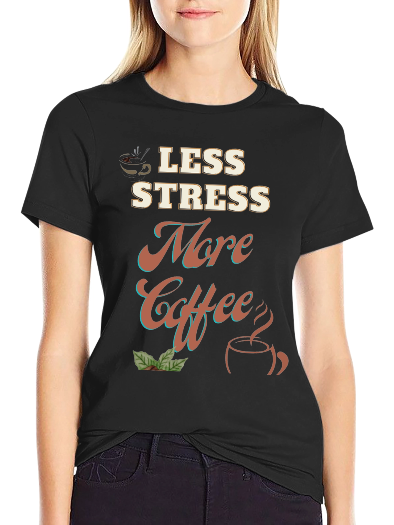 Less Stress More Coffee Graphic Tee