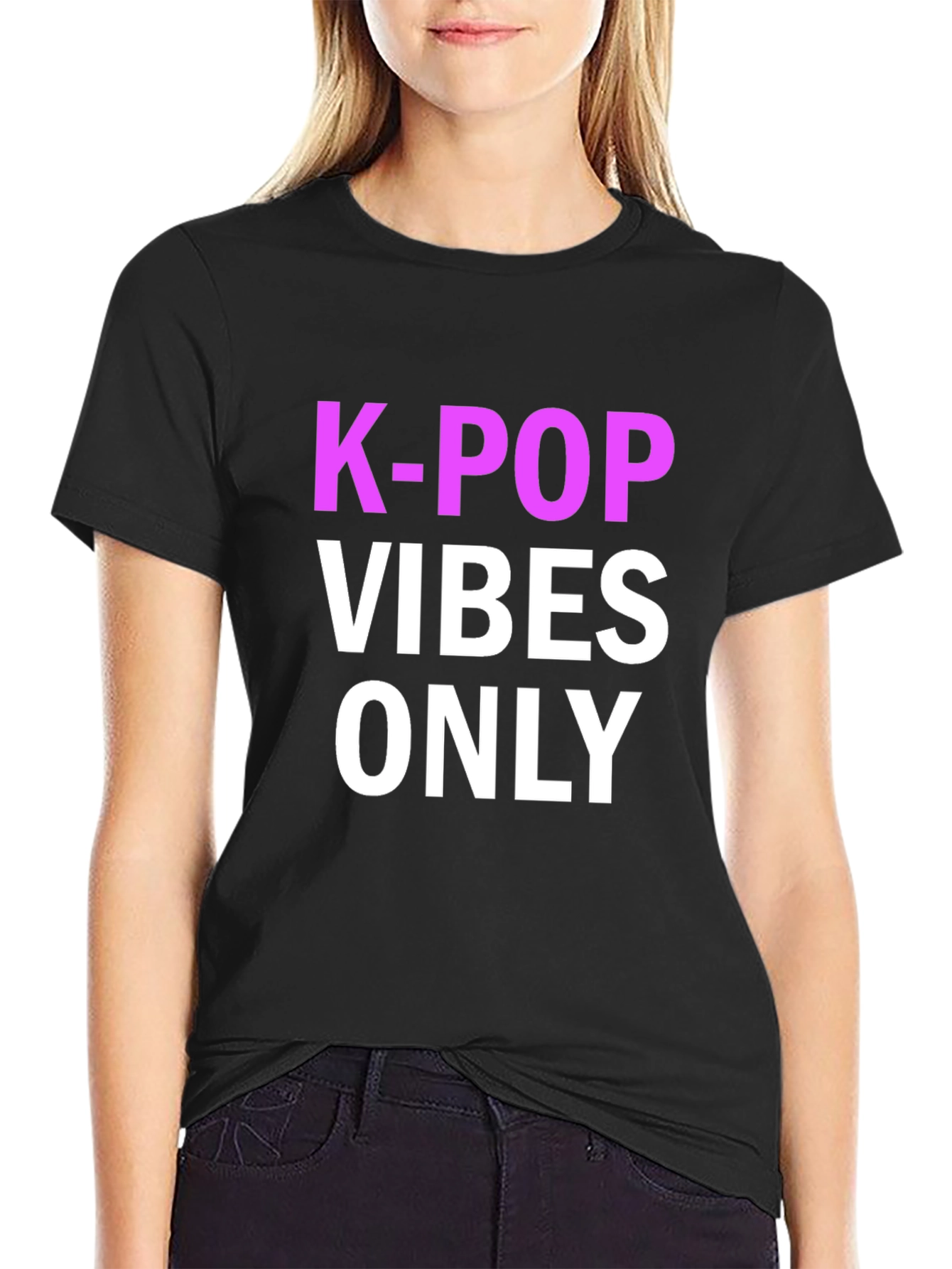 K-Pop Vibes Only T-Shirt Black