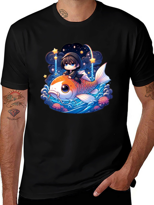 Koi Fish Anime Graphic Tee