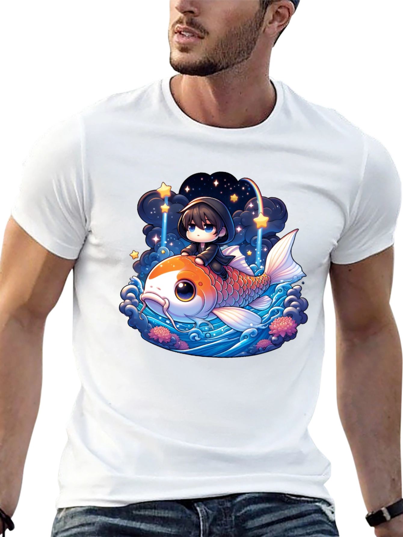 Koi Fish Anime Graphic Tee