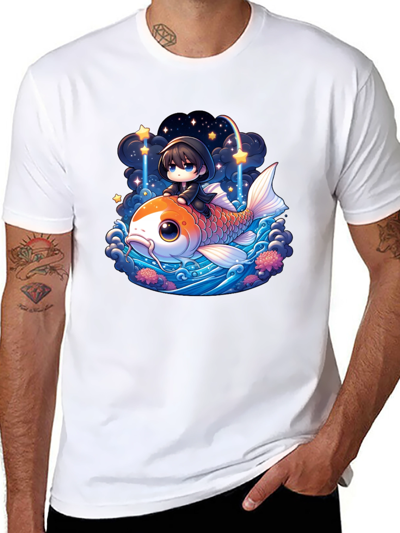 Koi Fish Anime Graphic Tee
