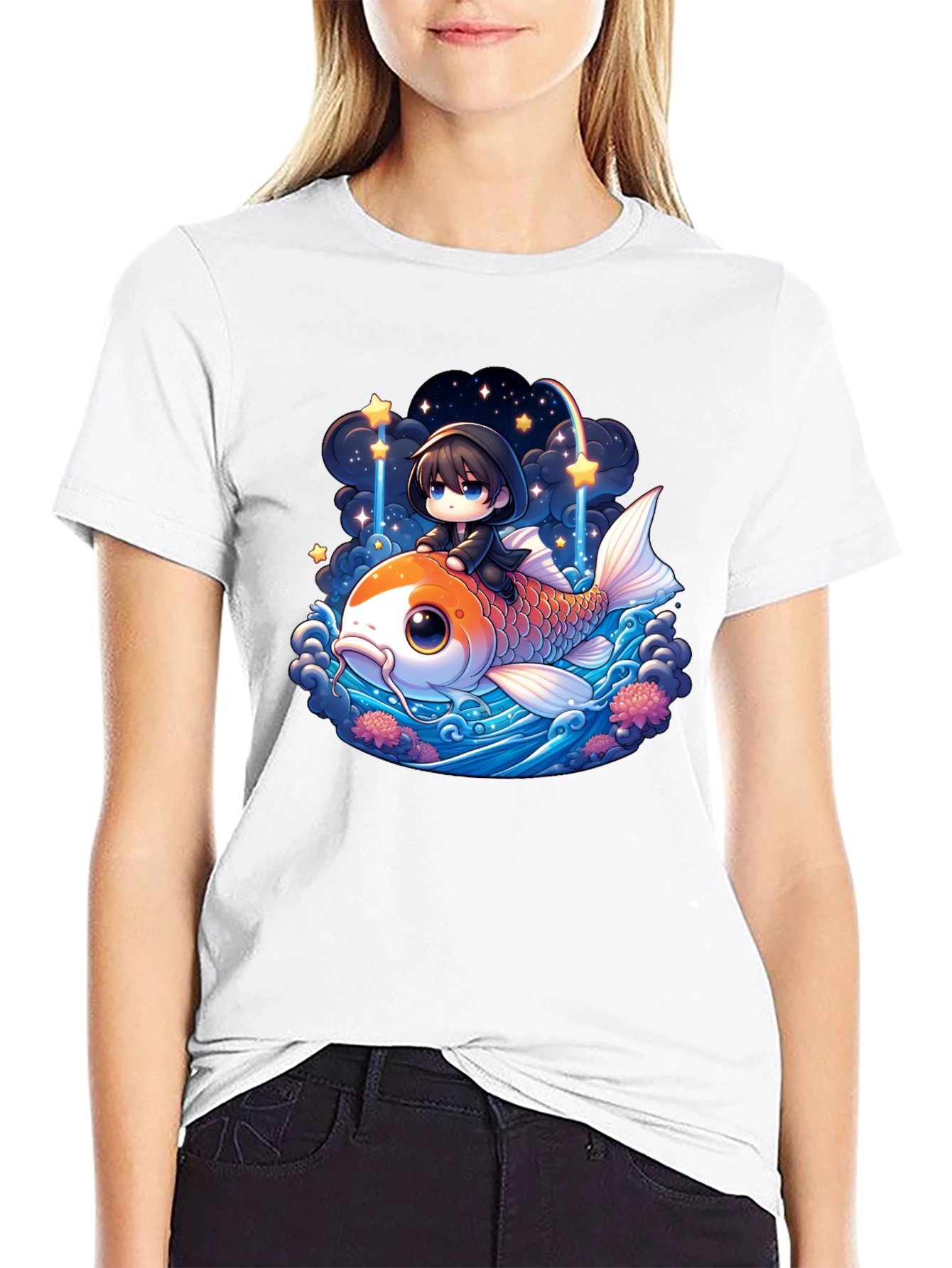 Koi Fish Anime Graphic Tee