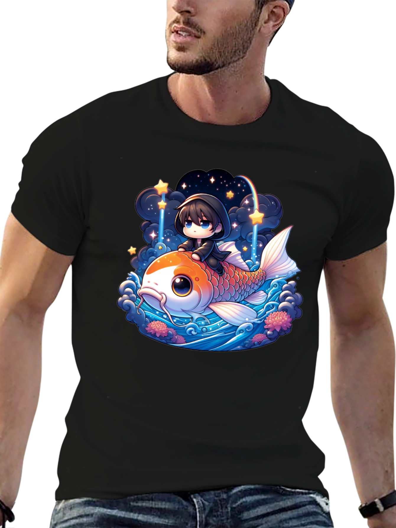 Koi Fish Anime Graphic Tee