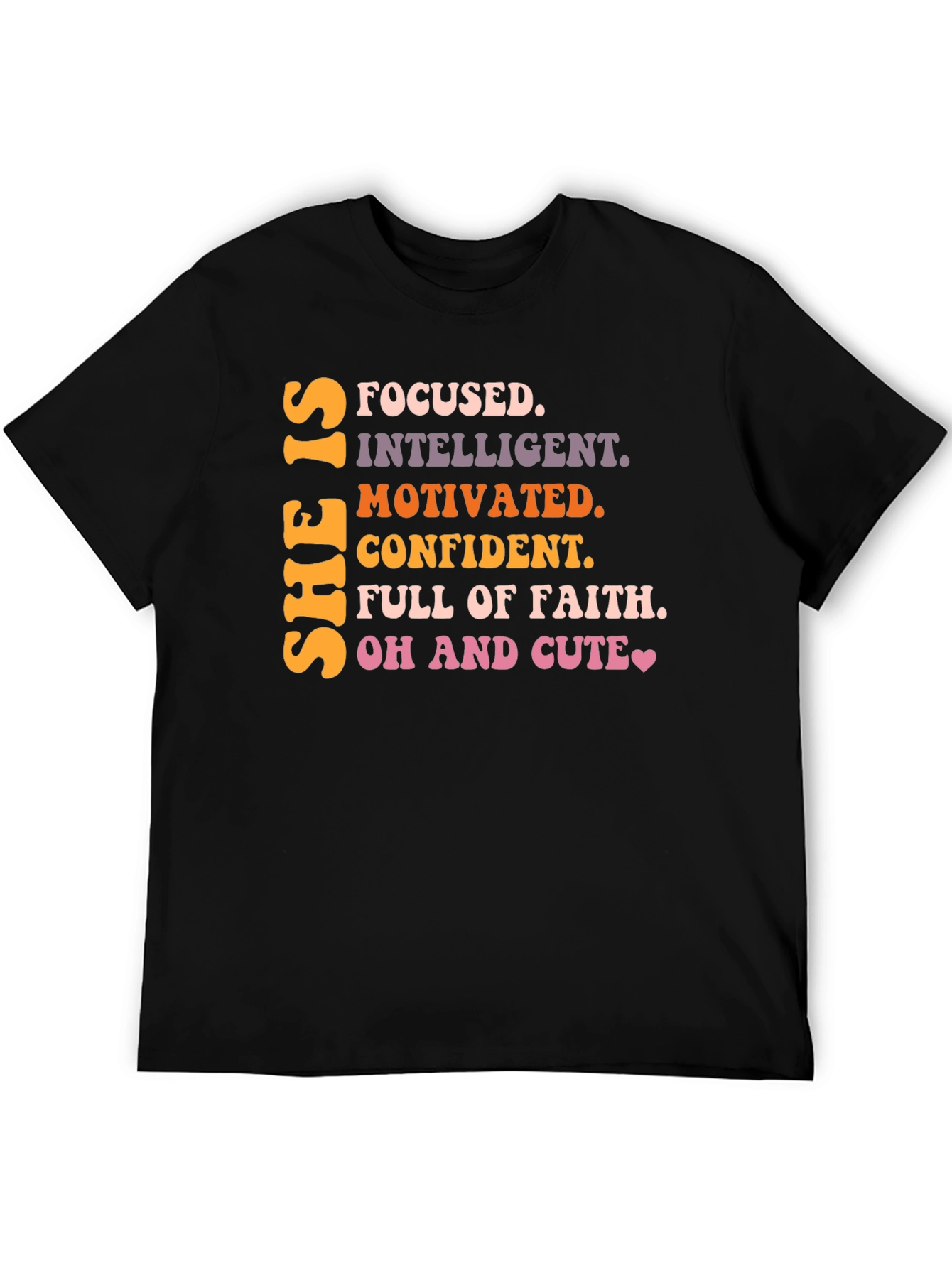 Empowered Womens T-Shirt: Focused Intelligent Motivated