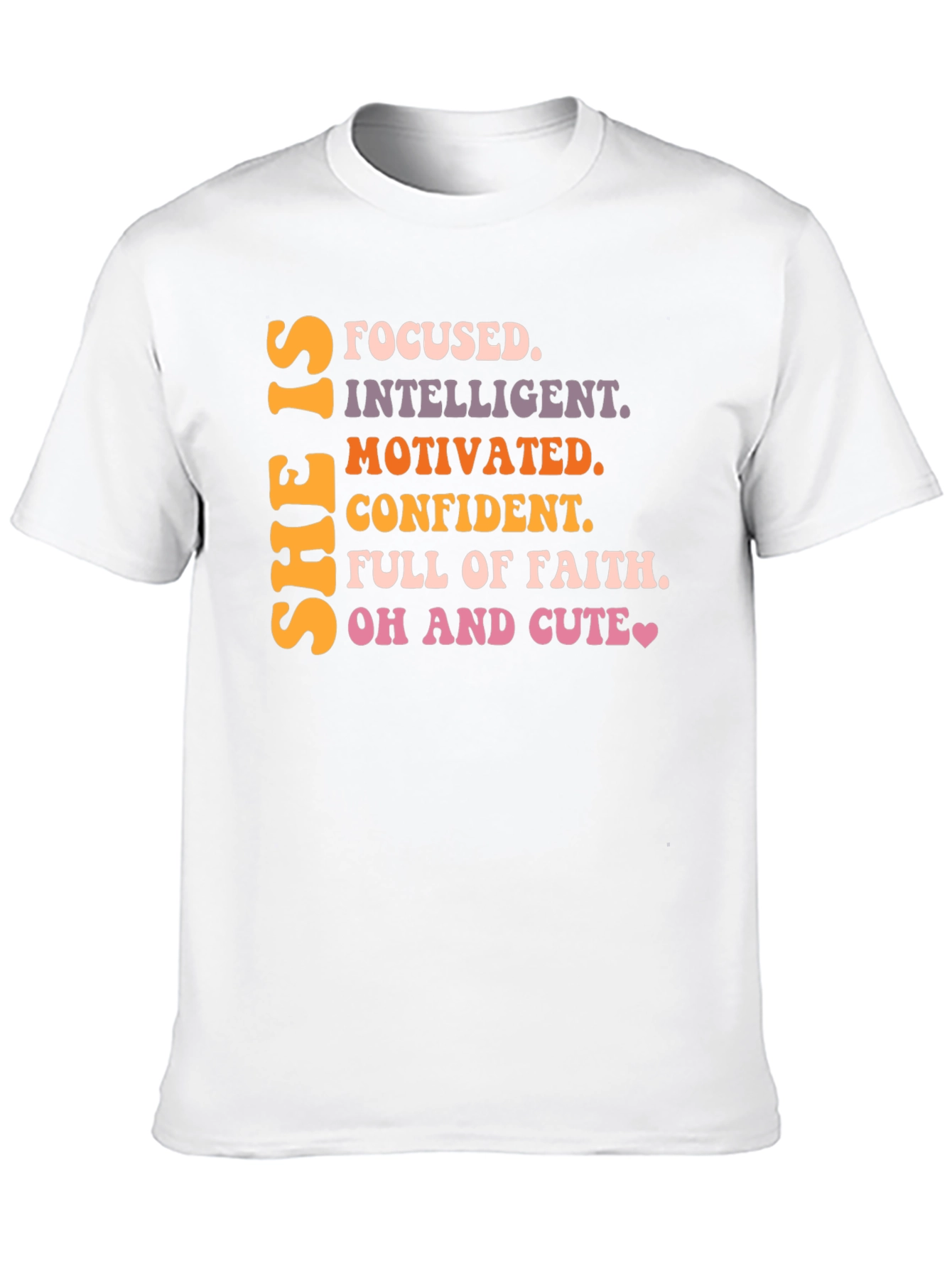 Empowered Womens T-Shirt: Focused Intelligent Motivated