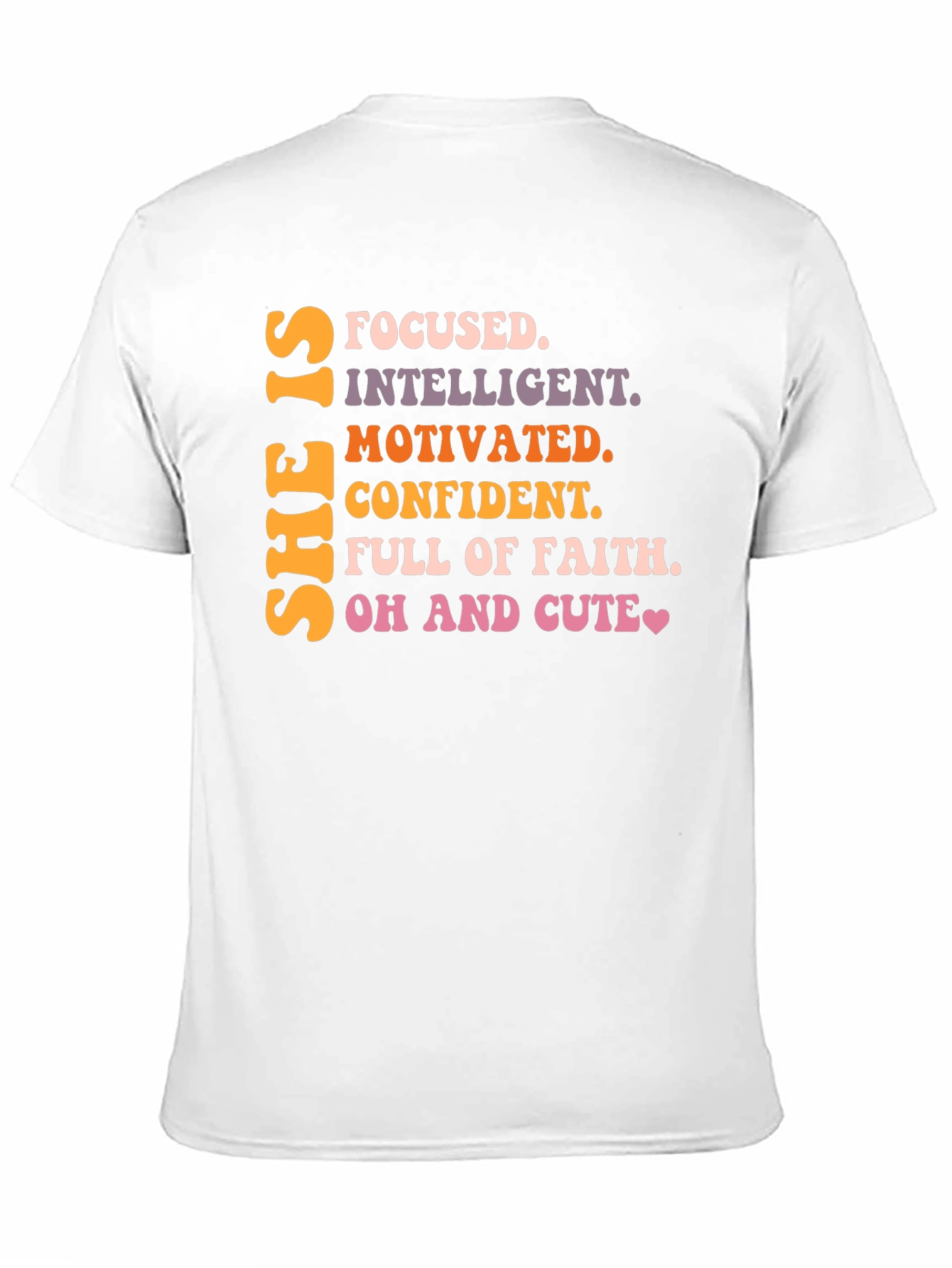 Empowered Womens T-Shirt: Focused Intelligent Motivated