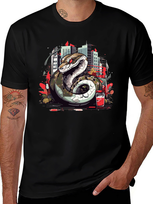 Urban Serpent Graphic Tee - Edgy Streetwear