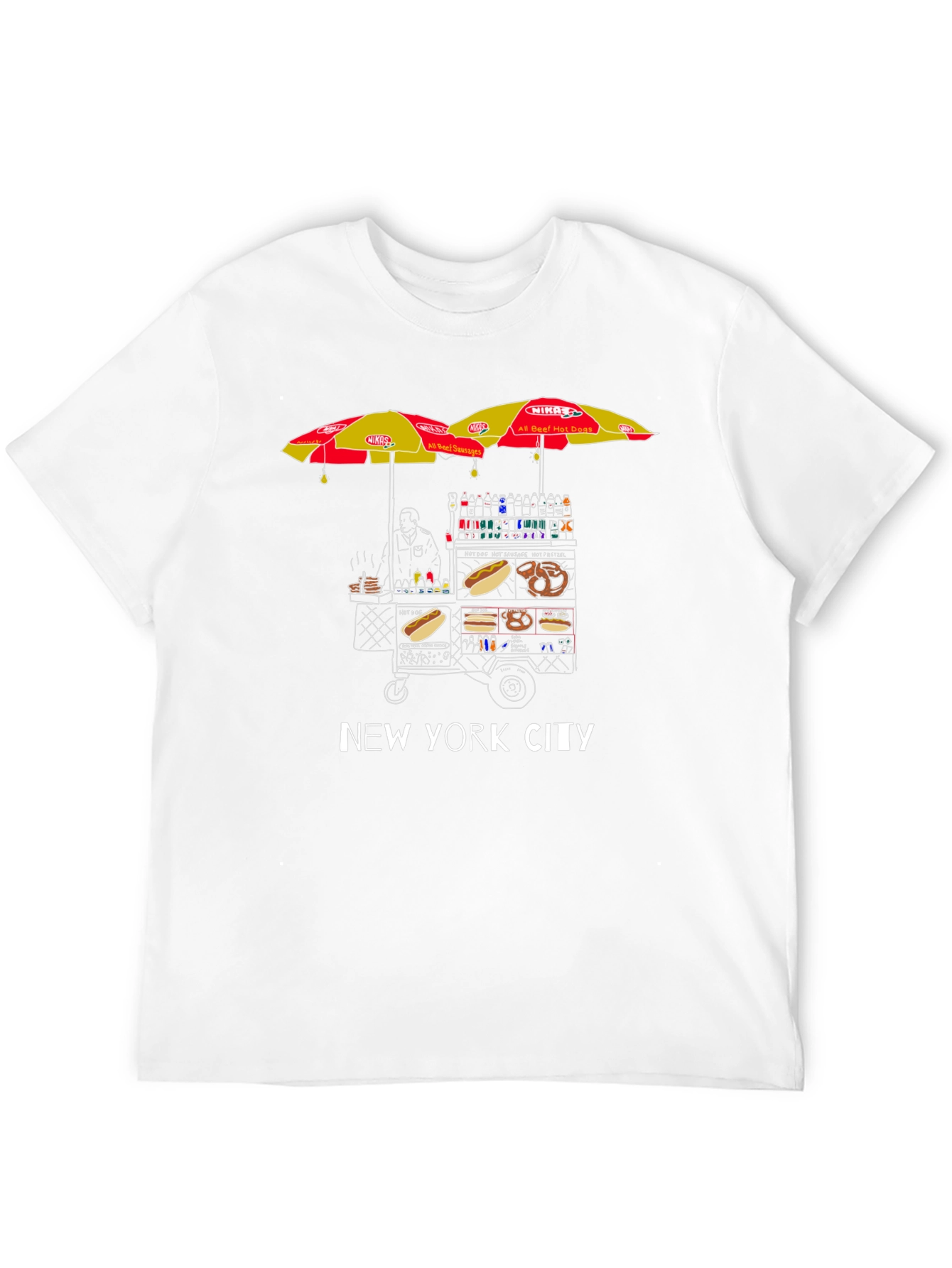 New York City Hot Dog Cart T-Shirt