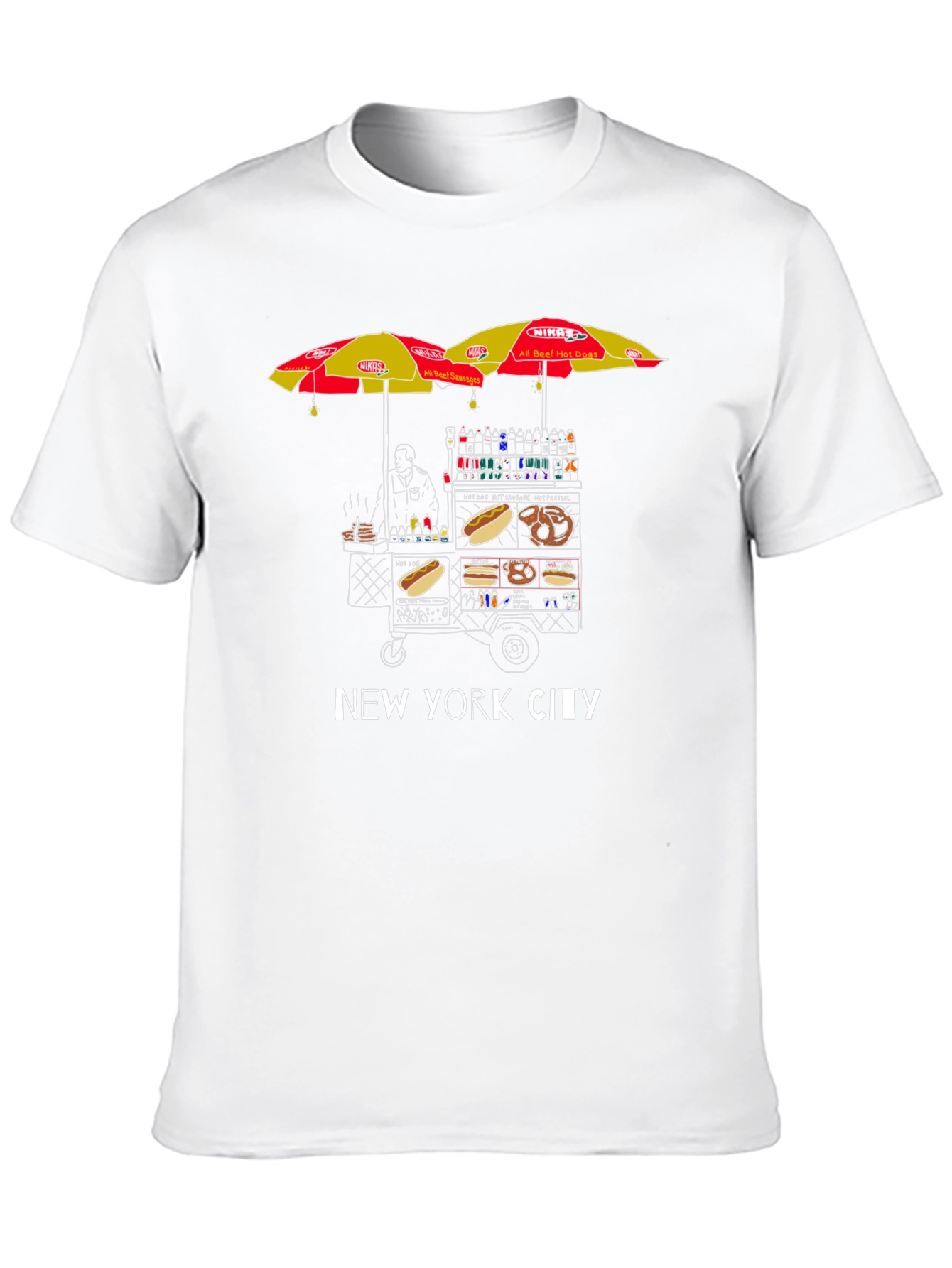 New York City Hot Dog Cart T-Shirt
