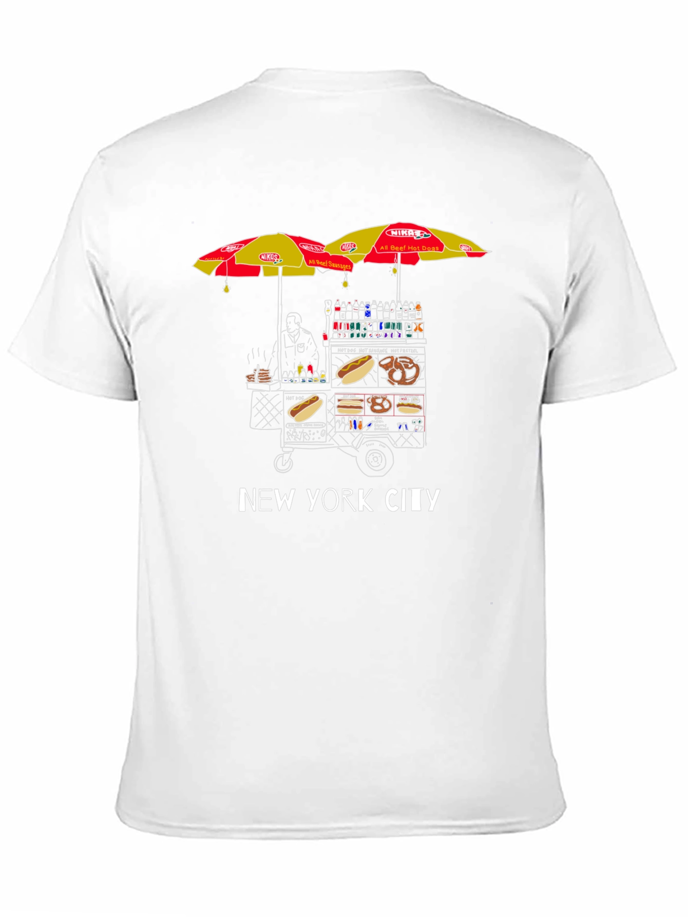 New York City Hot Dog Cart T-Shirt