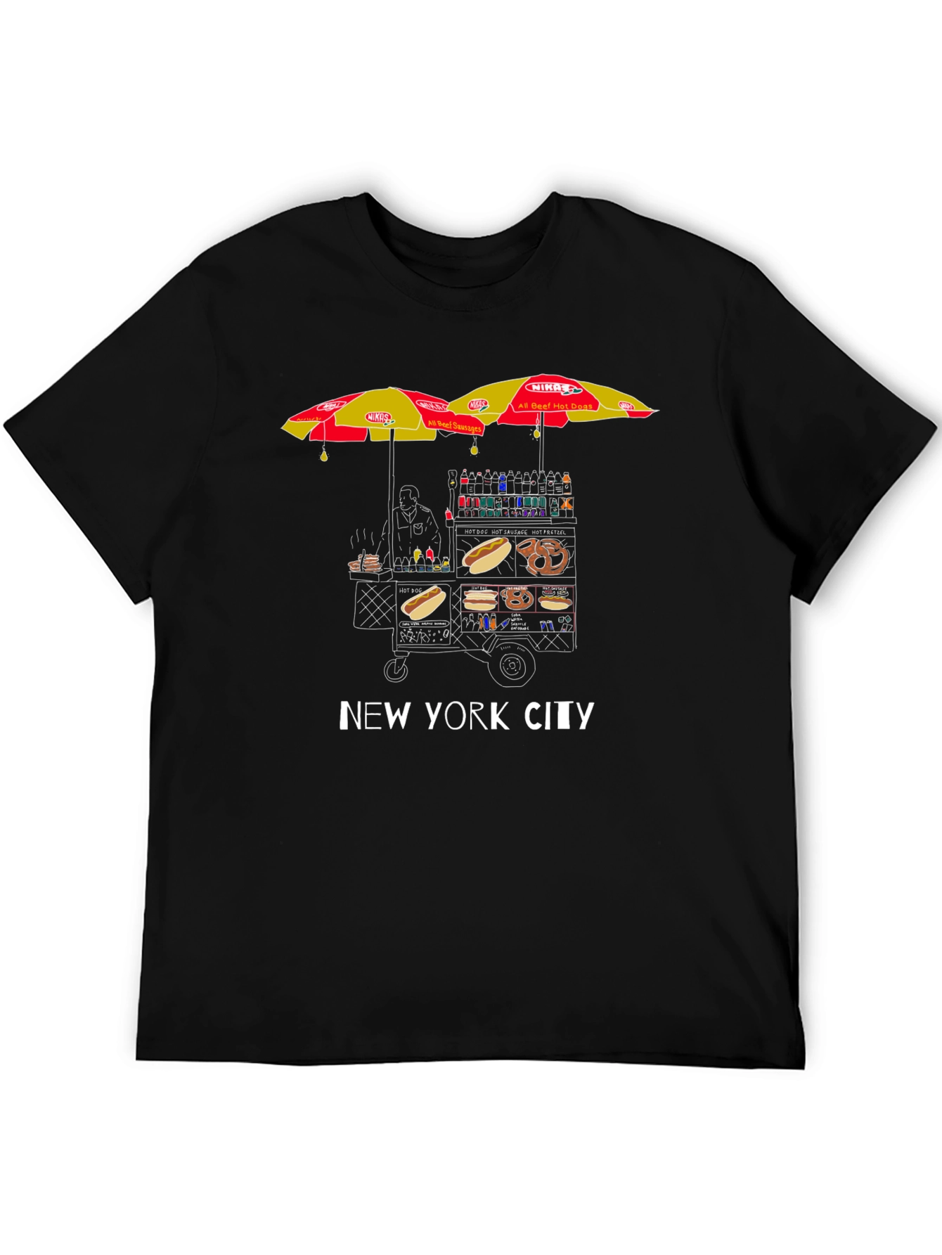 New York City Hot Dog Cart T-Shirt