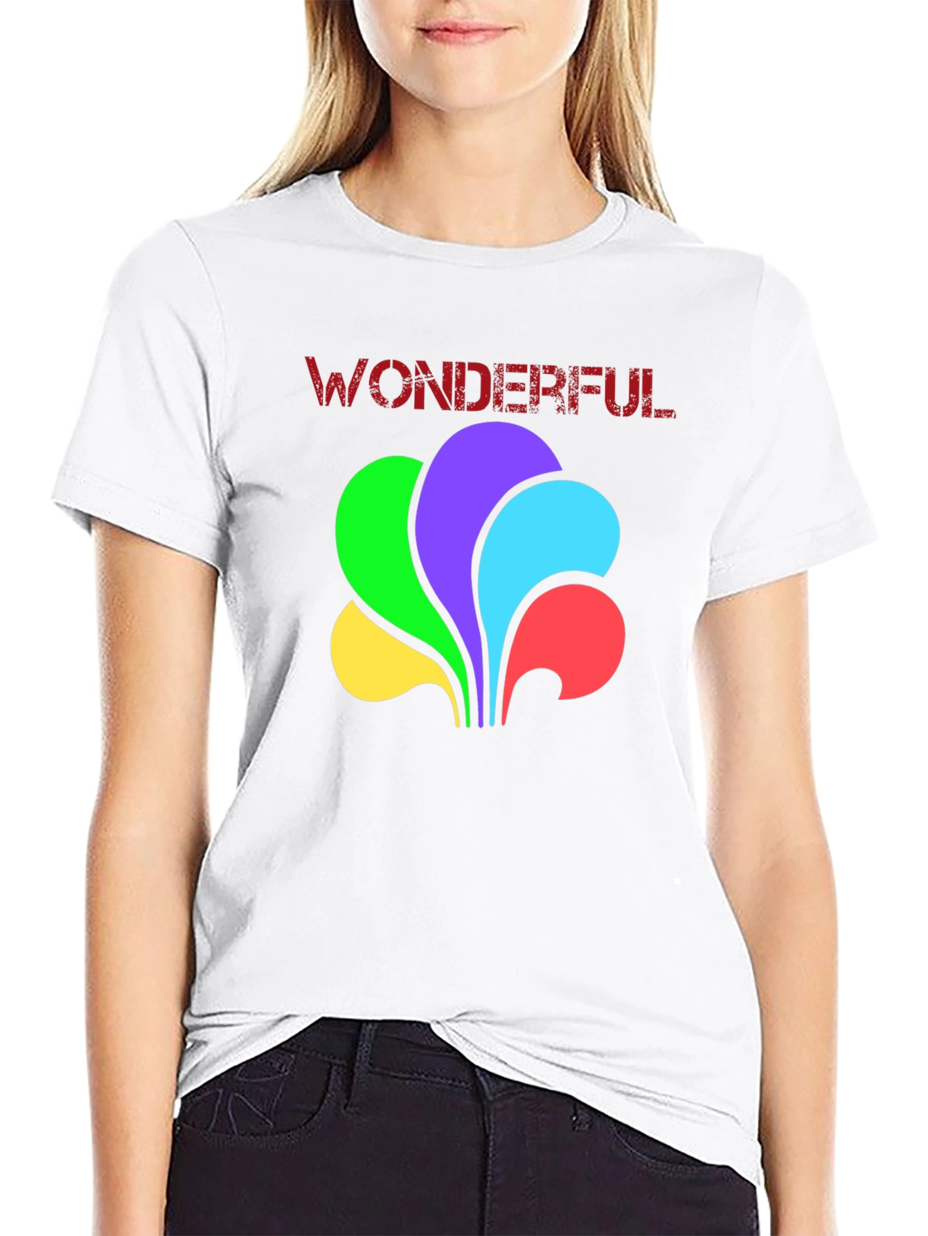 Wonderful Retro Graphic Tee - Black Crewneck