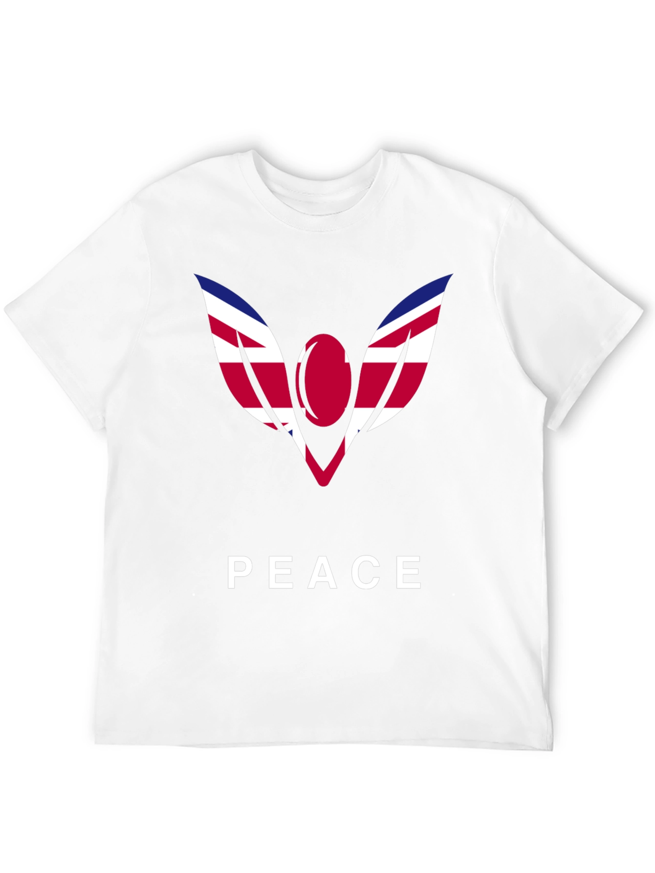 Peace Graphic Tee - Union Jack Angel Wings