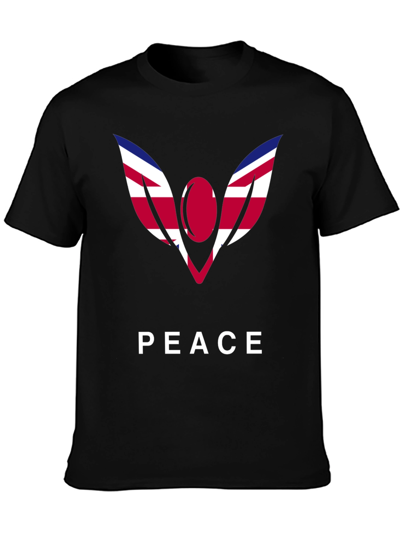 Peace Graphic Tee - Union Jack Angel Wings