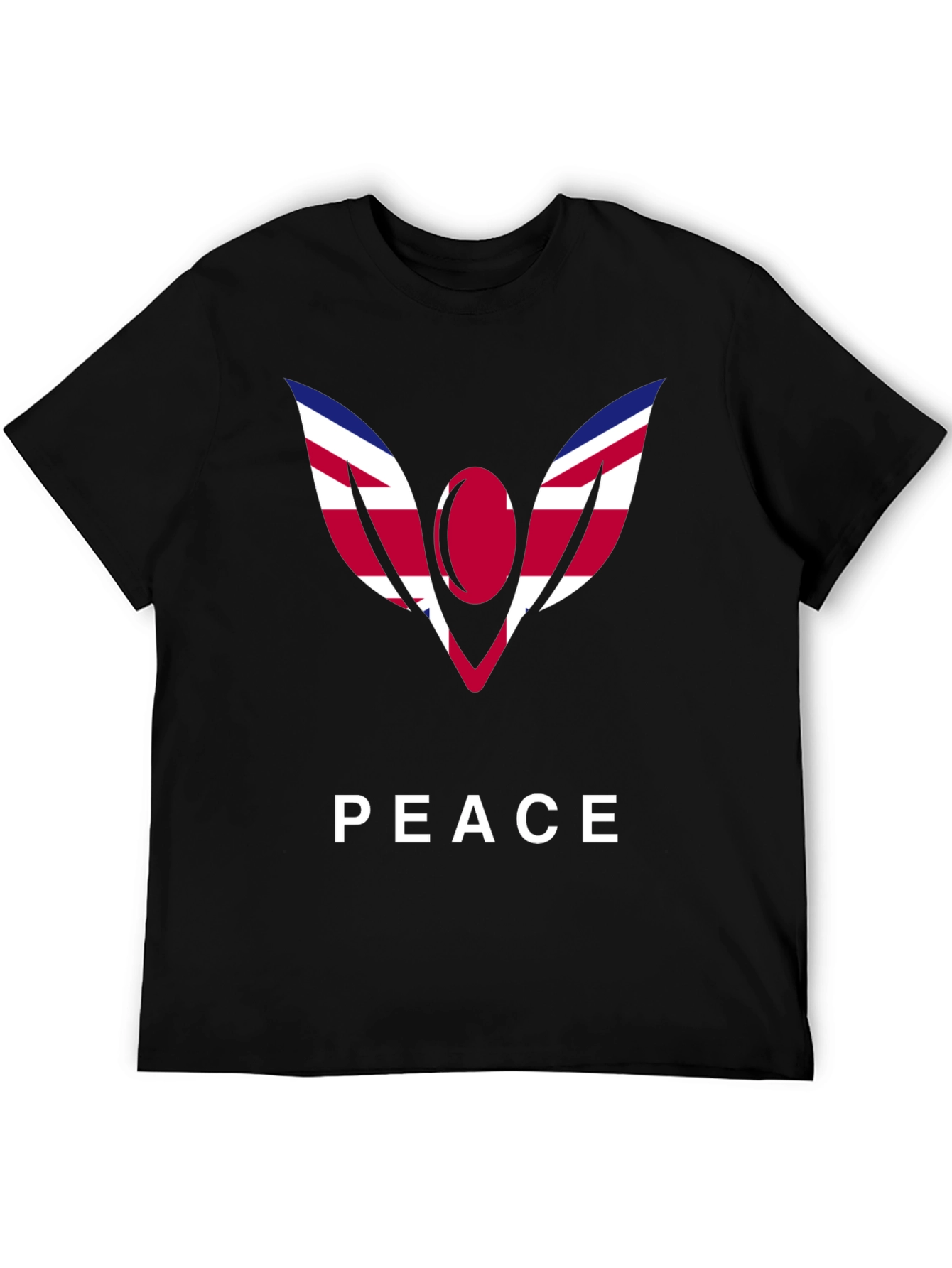 Peace Graphic Tee - Union Jack Angel Wings
