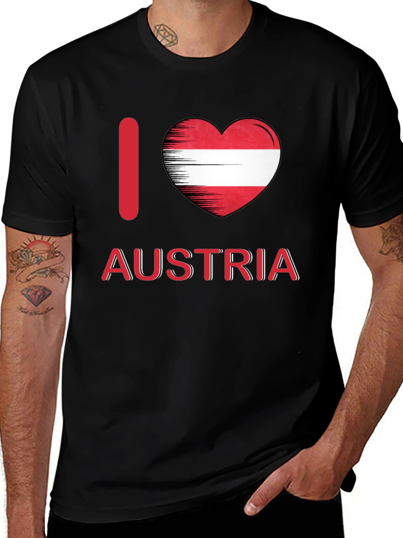 I Love Austria Flag Heart T-Shirt