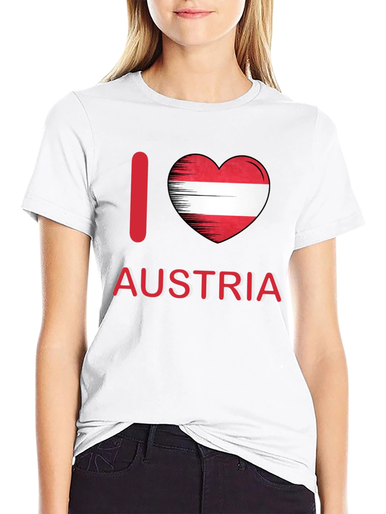 I Love Austria Flag Heart T-Shirt