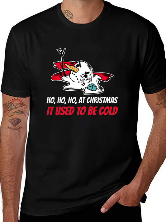 Funny Christmas Melted Snowman Graphic T-Shirt