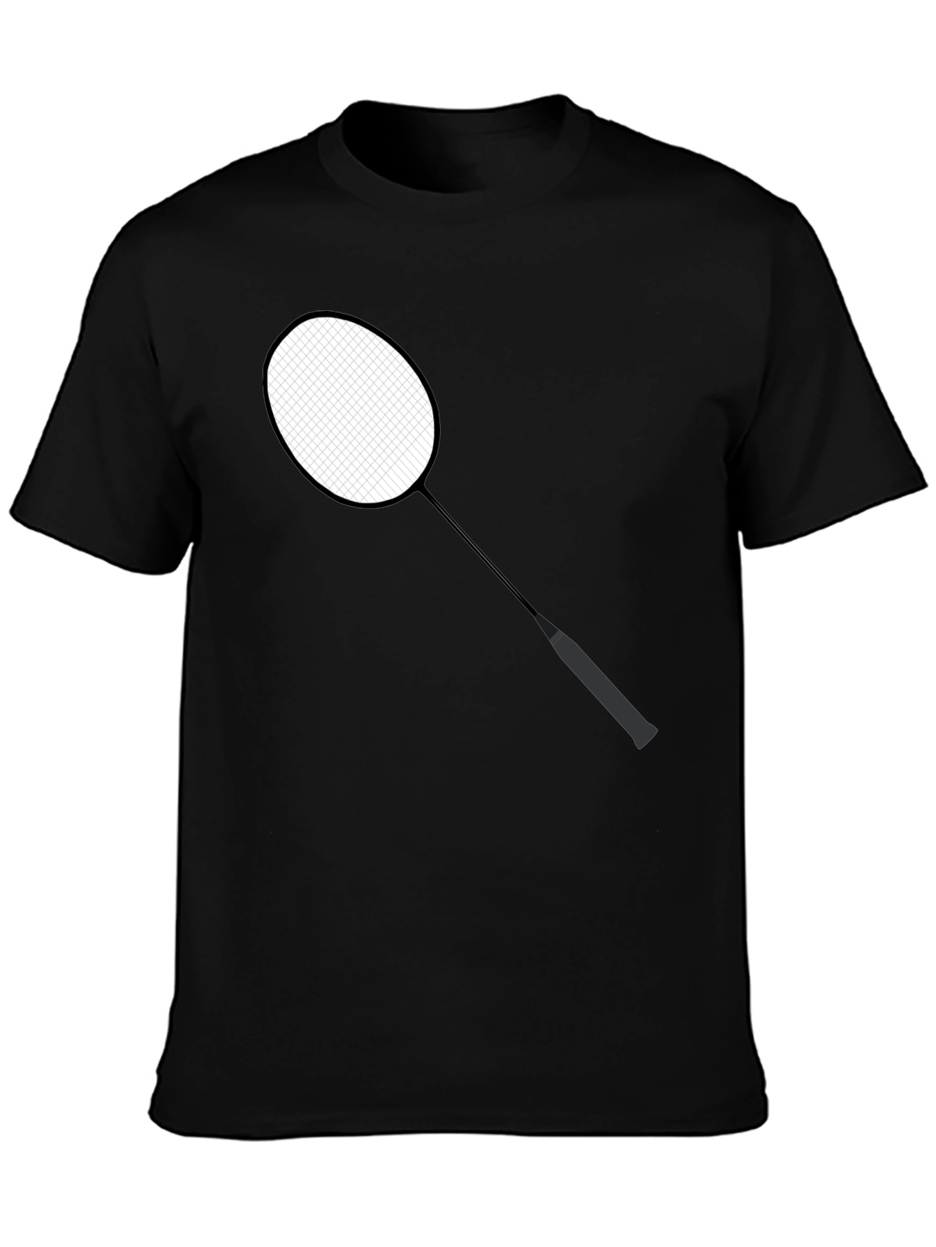 Badminton Racket Graphic Tee - Stylish Sportswear