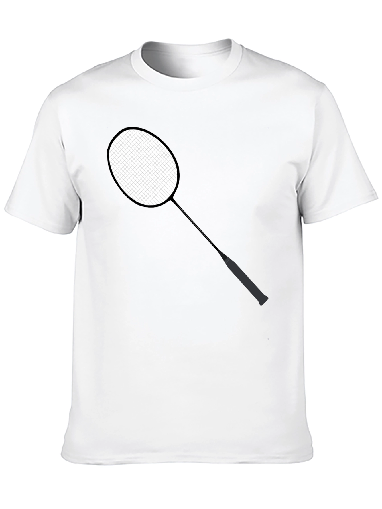 Badminton Racket Graphic Tee - Stylish Sportswear