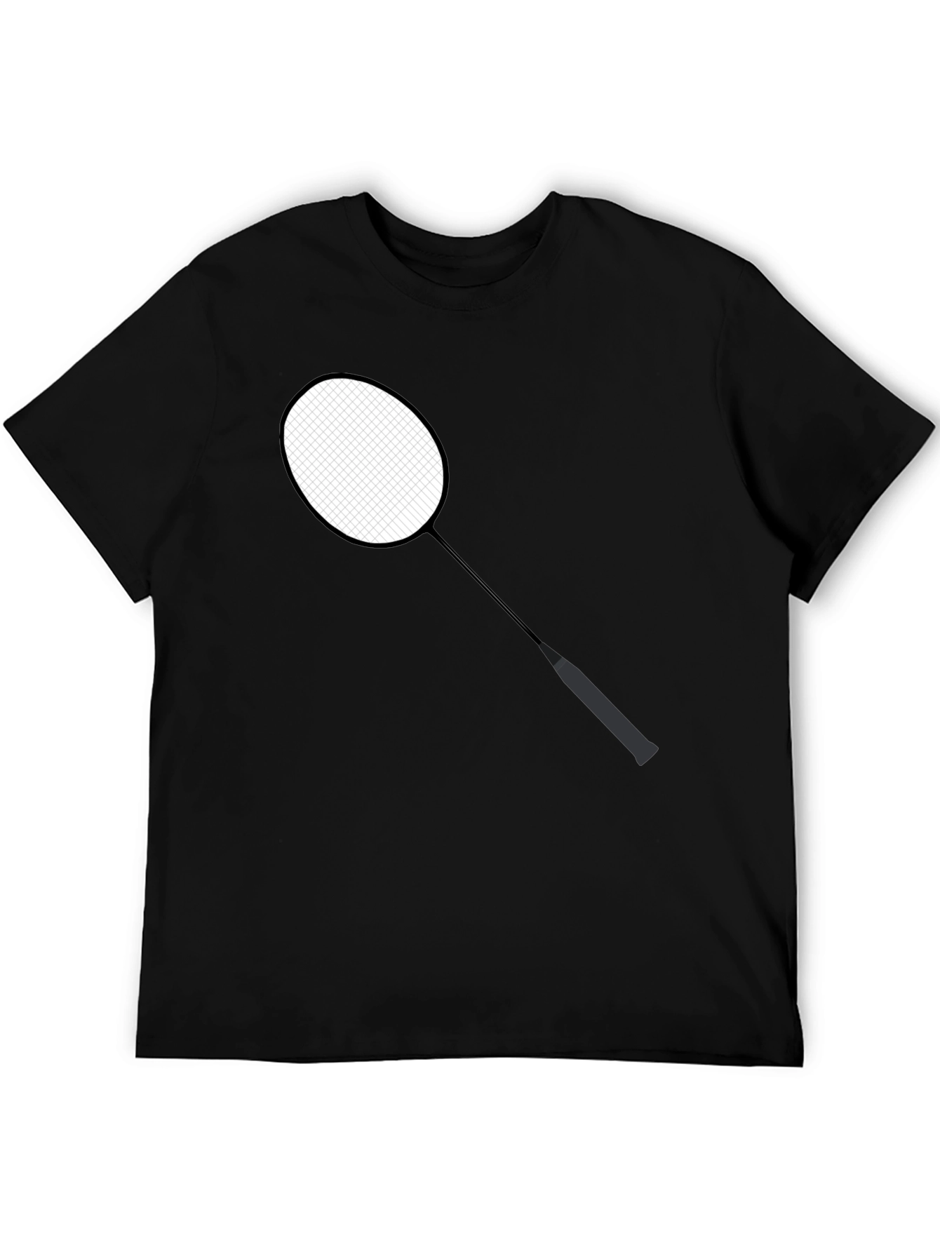 Badminton Racket Graphic Tee - Stylish Sportswear