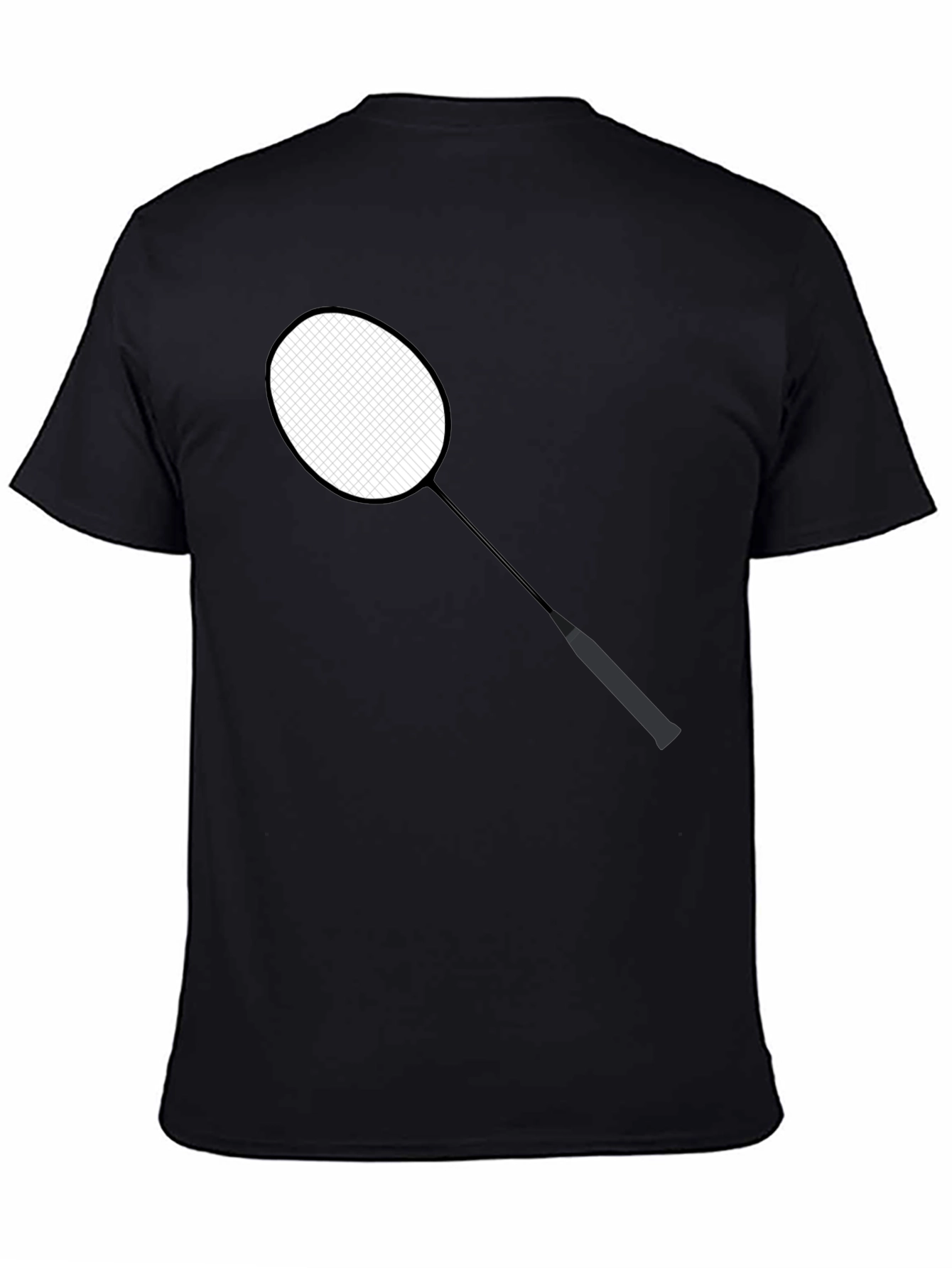 Badminton Racket Graphic Tee - Stylish Sportswear