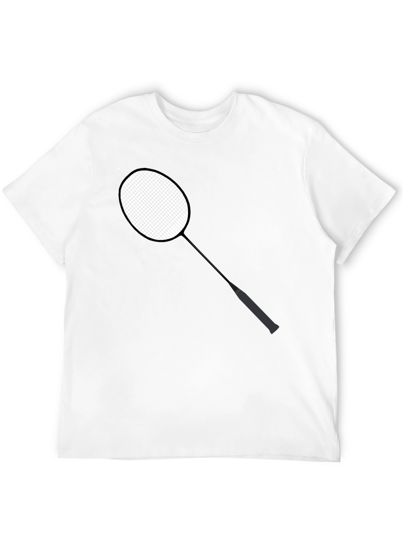 Badminton Racket Graphic Tee - Stylish Sportswear