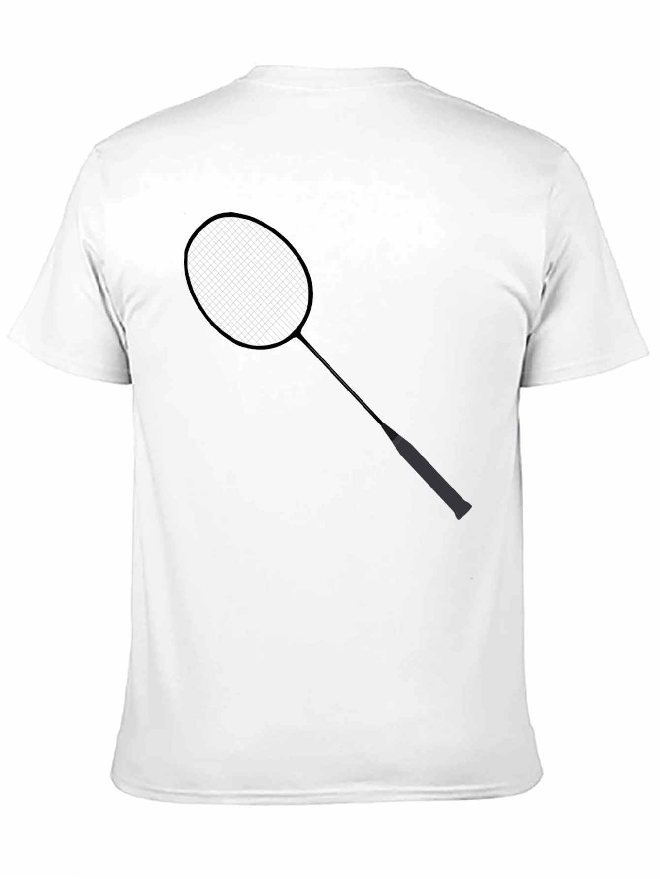 Badminton Racket Graphic Tee - Stylish Sportswear