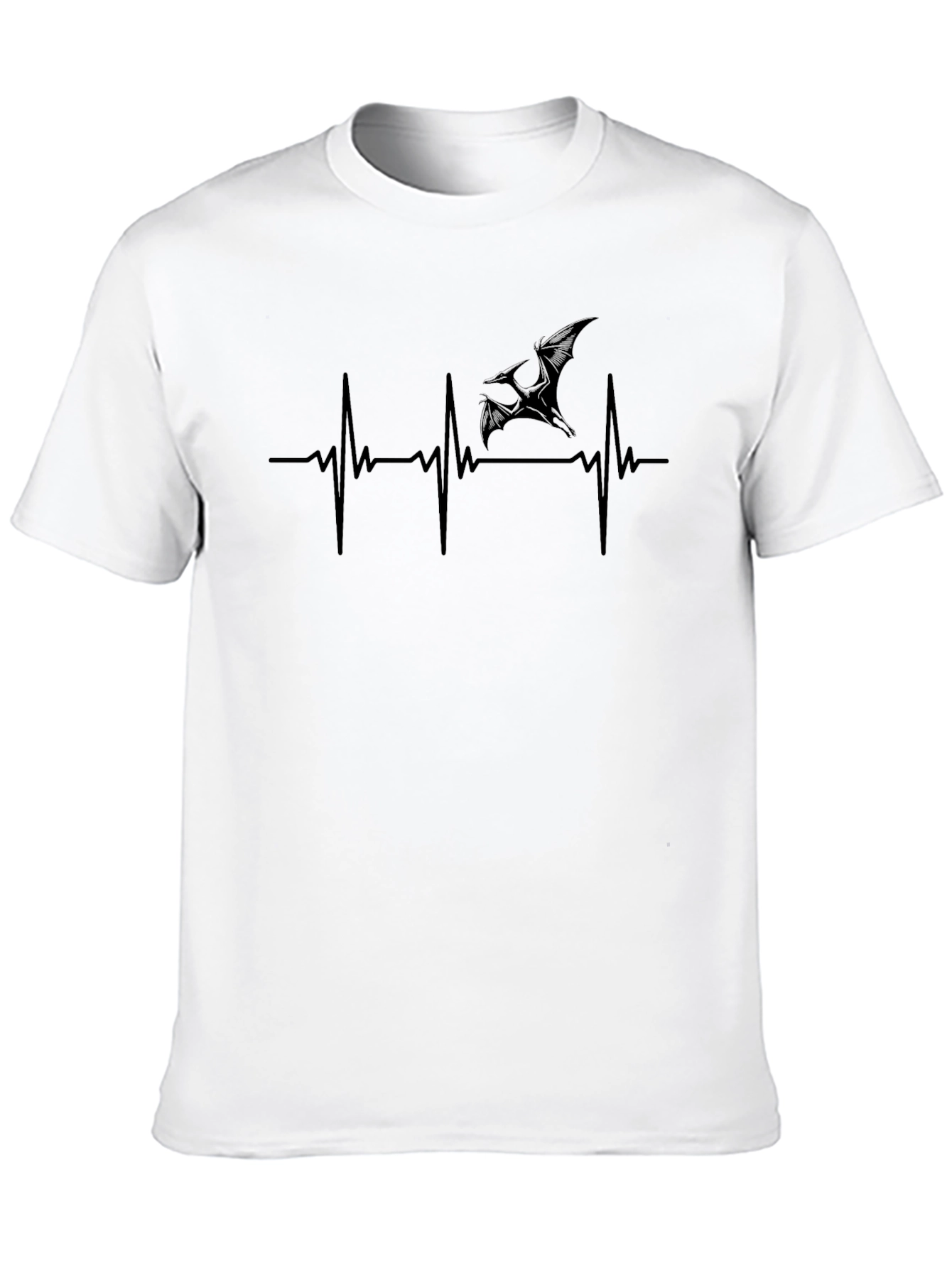 Pterodactyl Heartbeat T-Shirt - Black