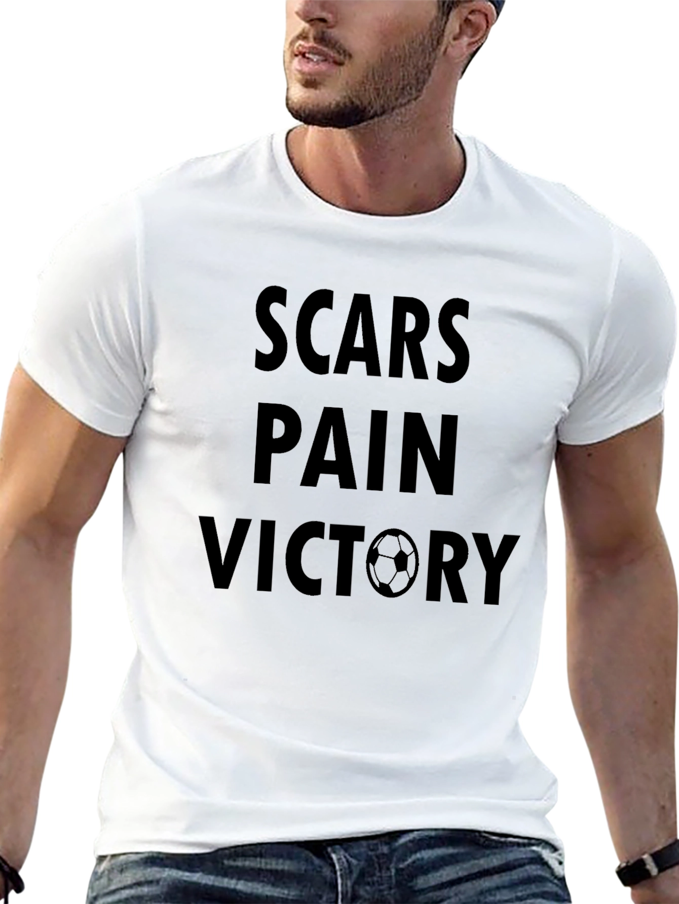 Scars Pain Victory Soccer T-Shirt
