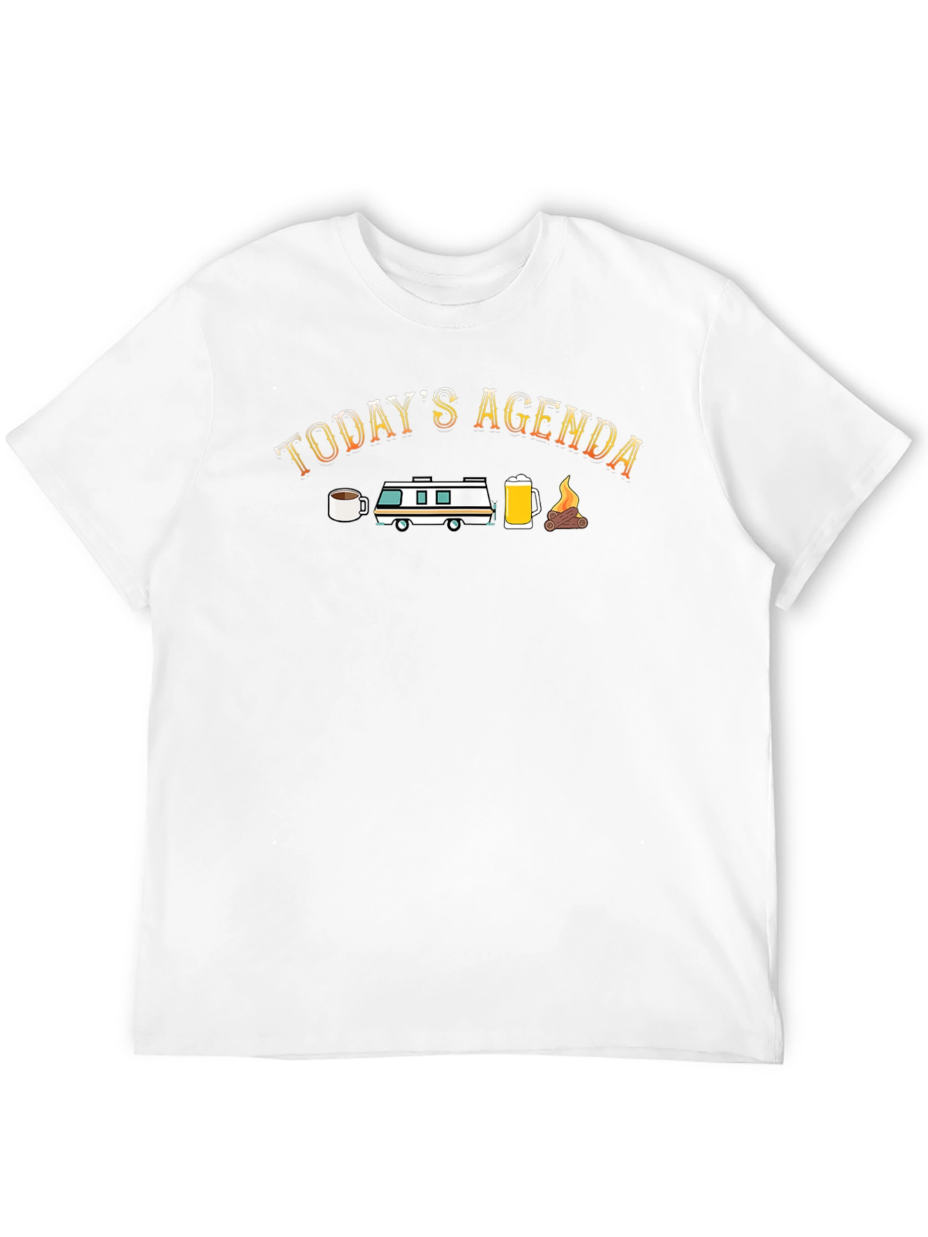 Todays Agenda Camping Graphic Tee