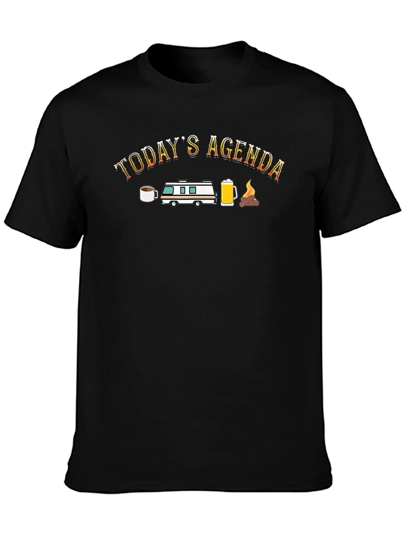 Todays Agenda Camping Graphic Tee