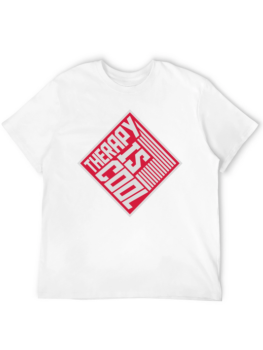 Therapy Is Cool Graphic Tee - Black