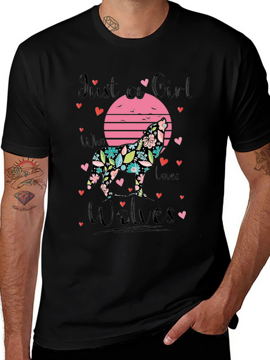 Just a Girl Who Loves Wolves T-Shirt